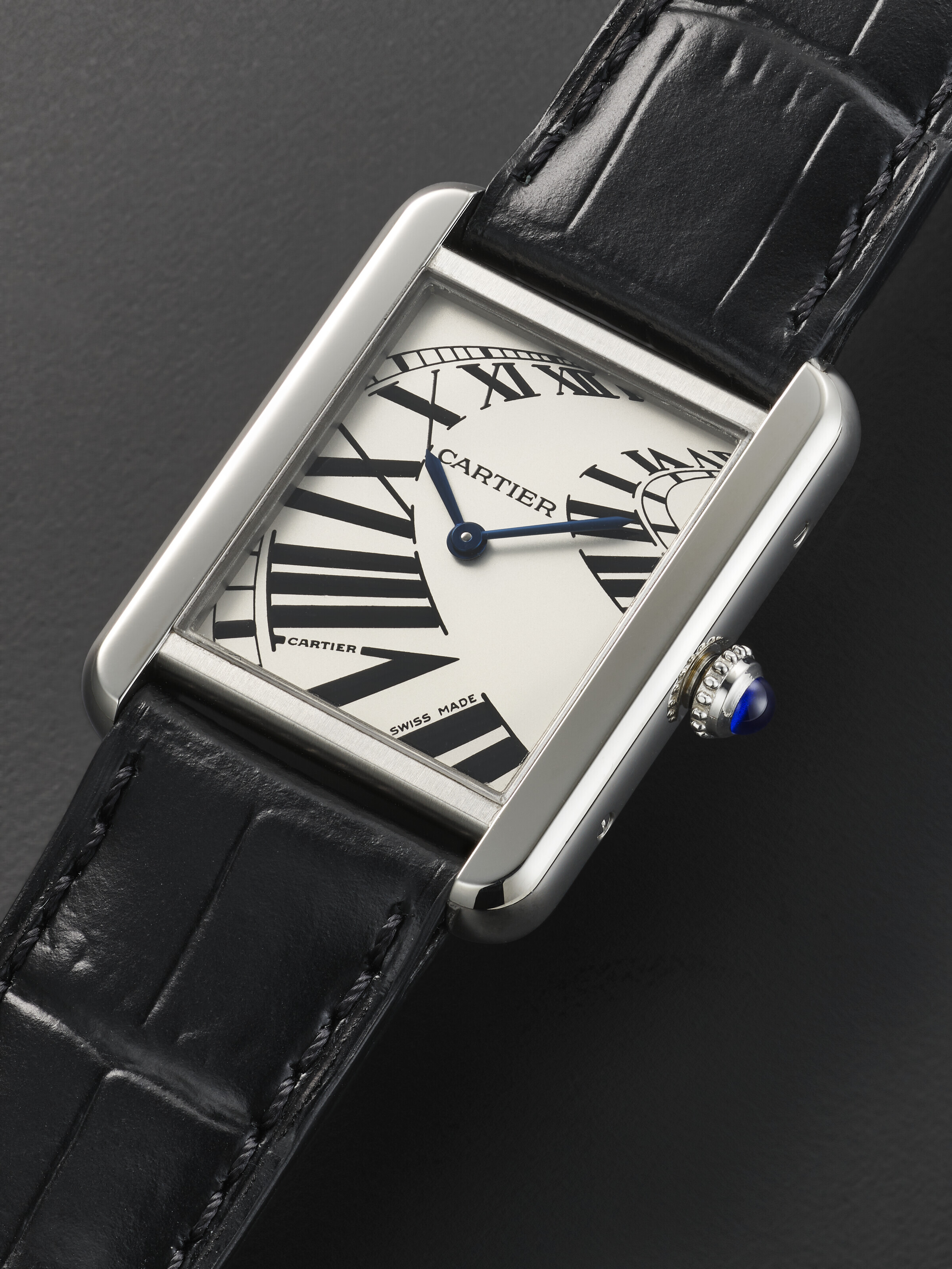 CARTIER, STEEL 'TANK SOLO PIANO', REF. 3170, | Christie's