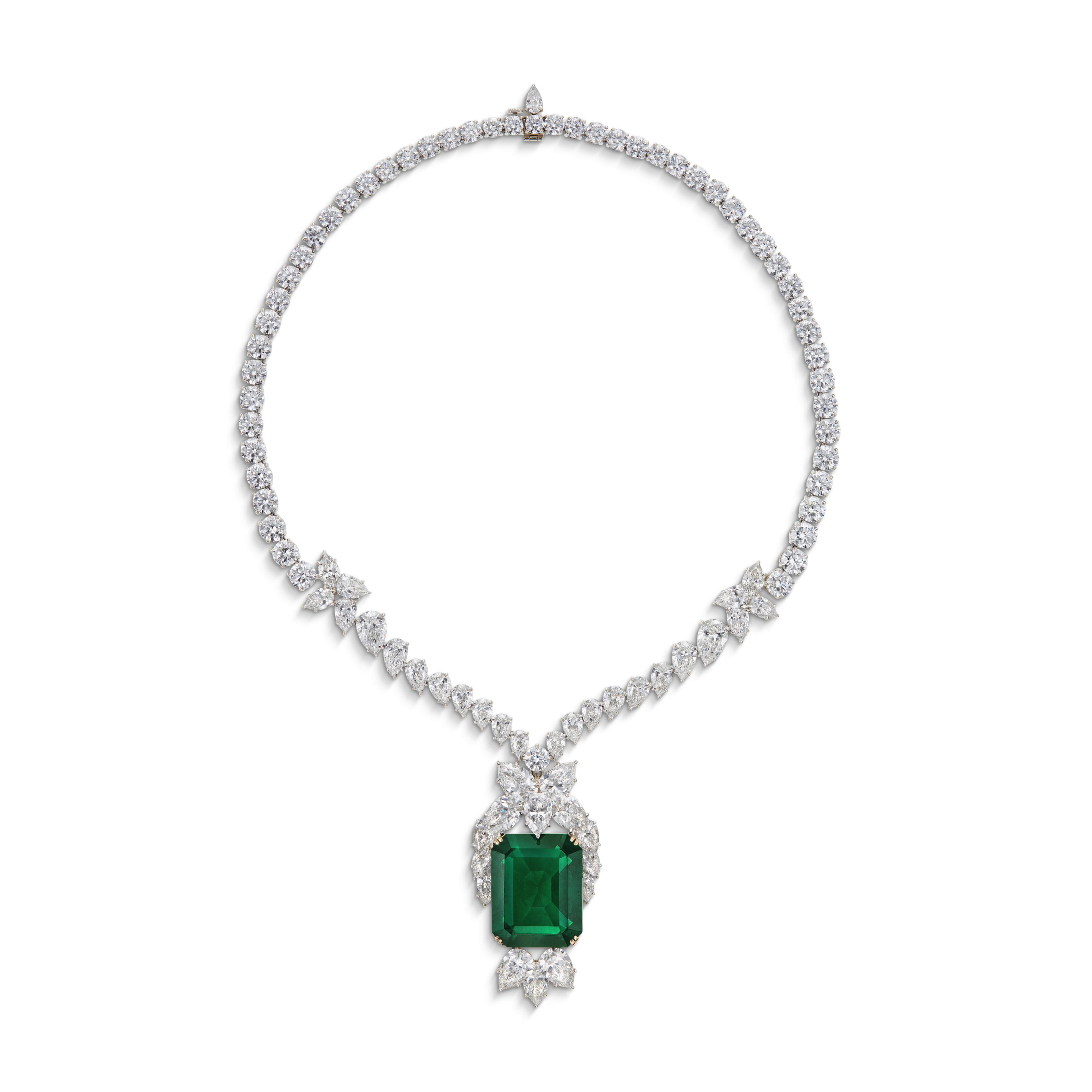 harry winston emerald diamond necklace