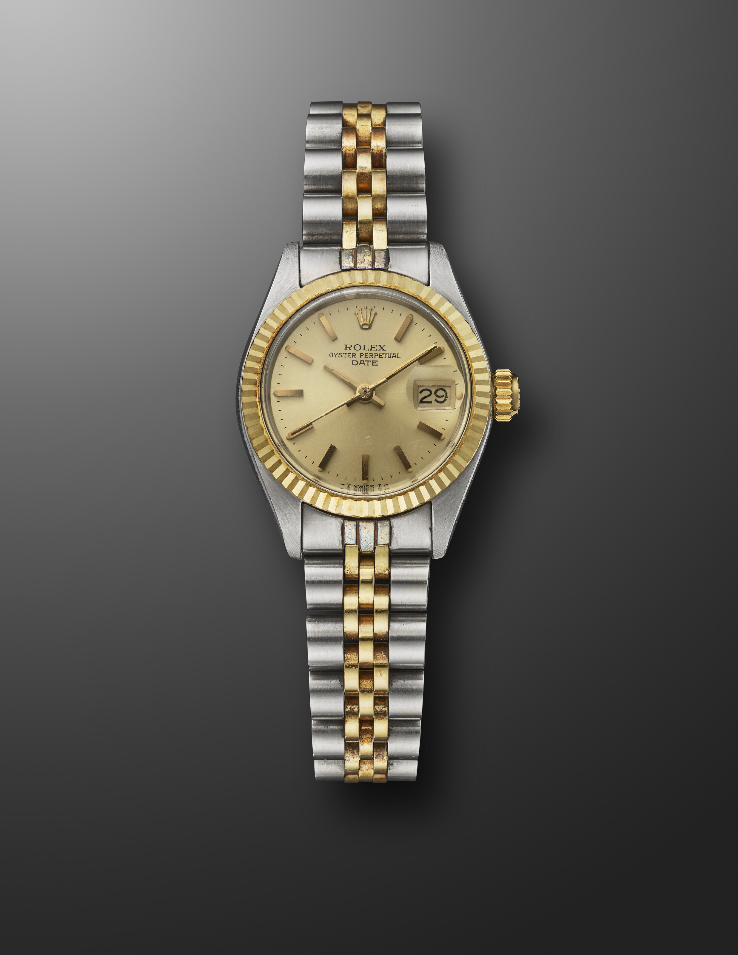 ROLEX ゴールドボールペン ROLEX, YELLOW GOLD AND STAINLESS STEEL OYSTER PERPETUAL DATE, REF