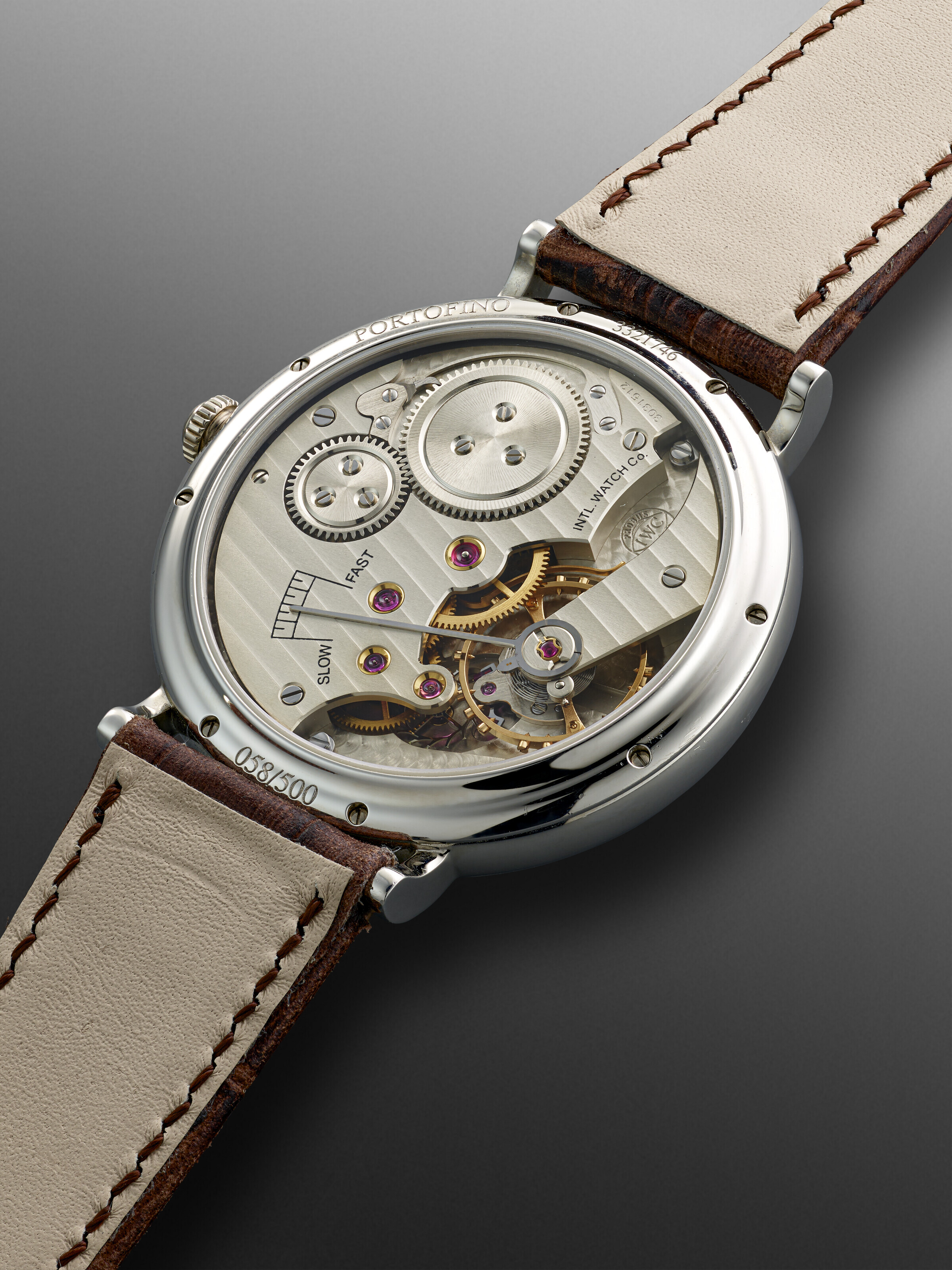 IWC LIMITED EDITION PLATINUM MOON PHASES PORTOFINO REF. 5448 05 NO. 058 500 Christie s