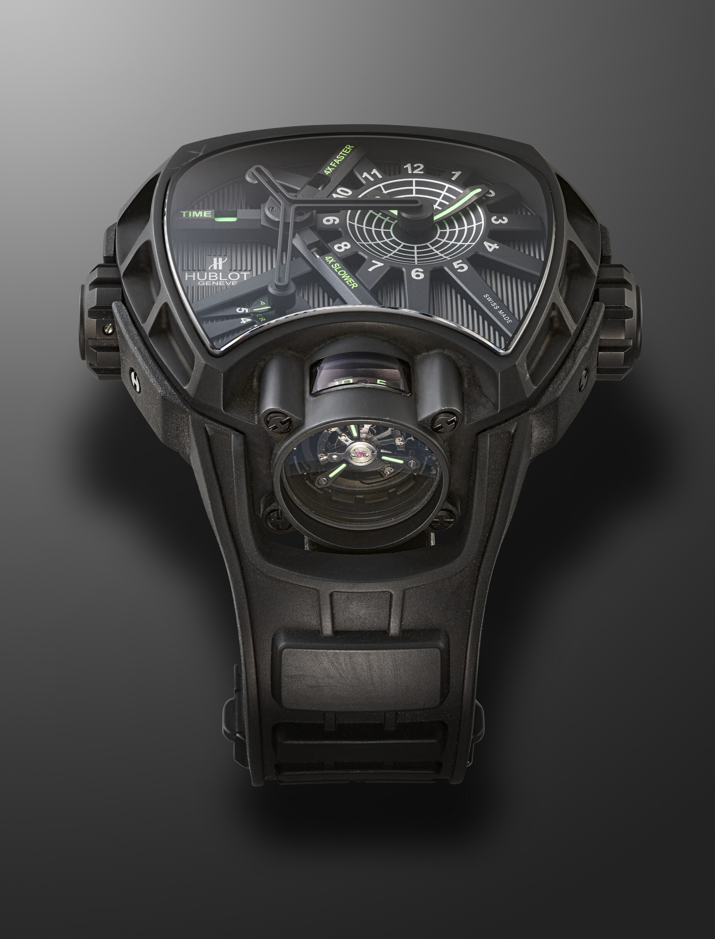 HUBLOT, LIMITED EDITION PVD TITANIUM TOURBILLON 'KEY OF TIME', REF