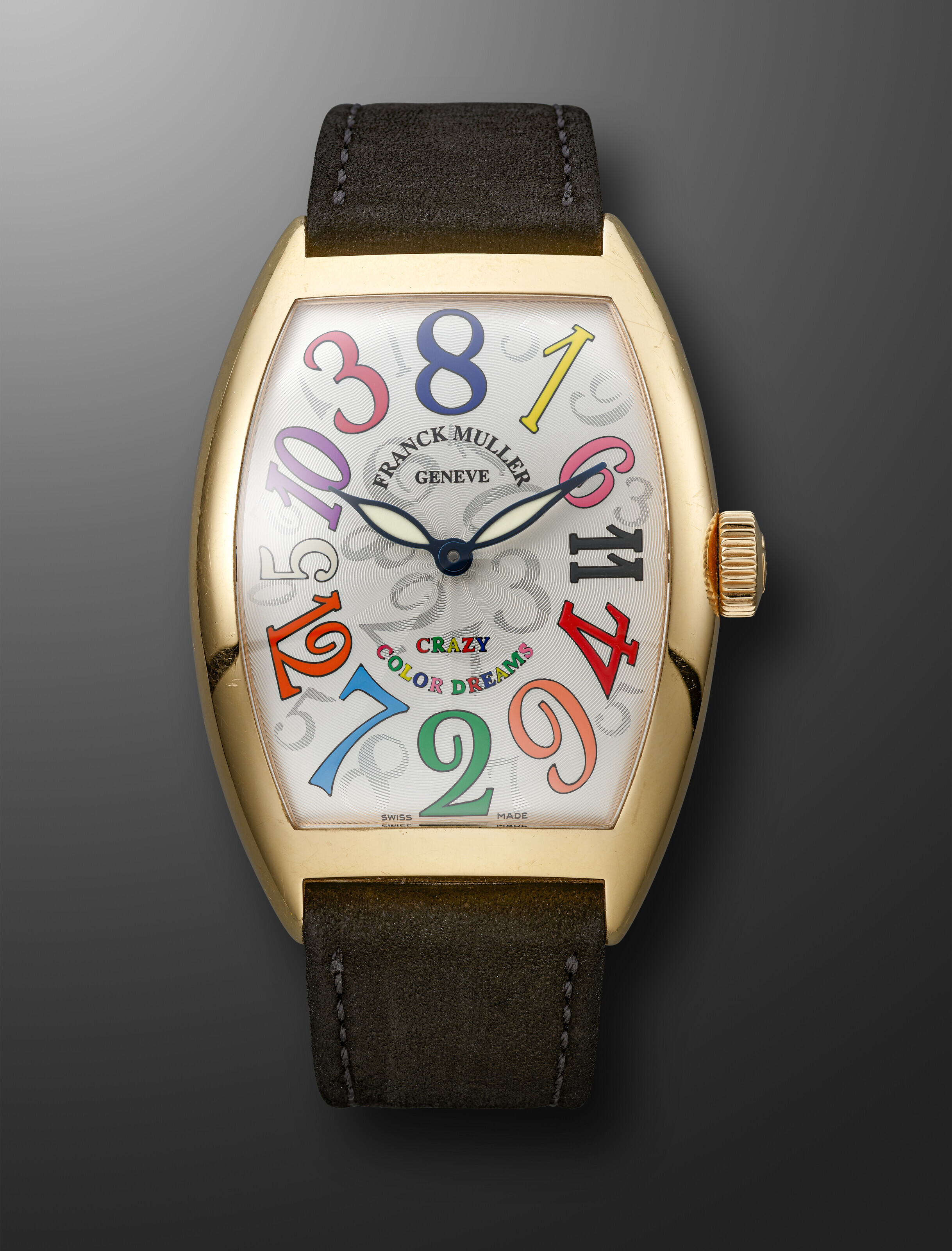 FRANCK MULLER, PINK GOLD AND ENAMEL 'CRAZY HOUR COLOR DREAMS', REF