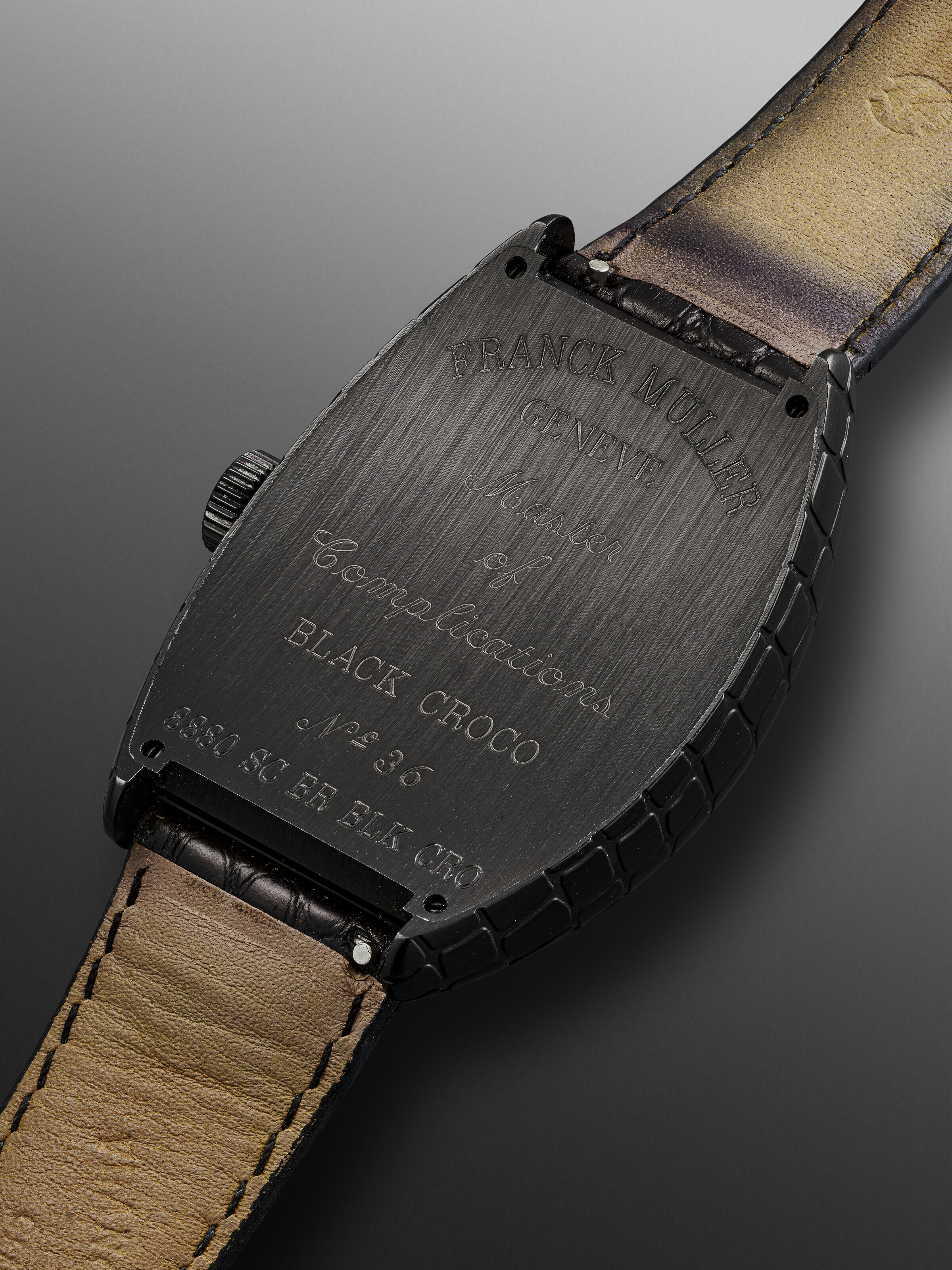 FRANCK MULLER, PVD STAINLESS STEEL 'BLACK CROCO', REF. 8880.SC.BR