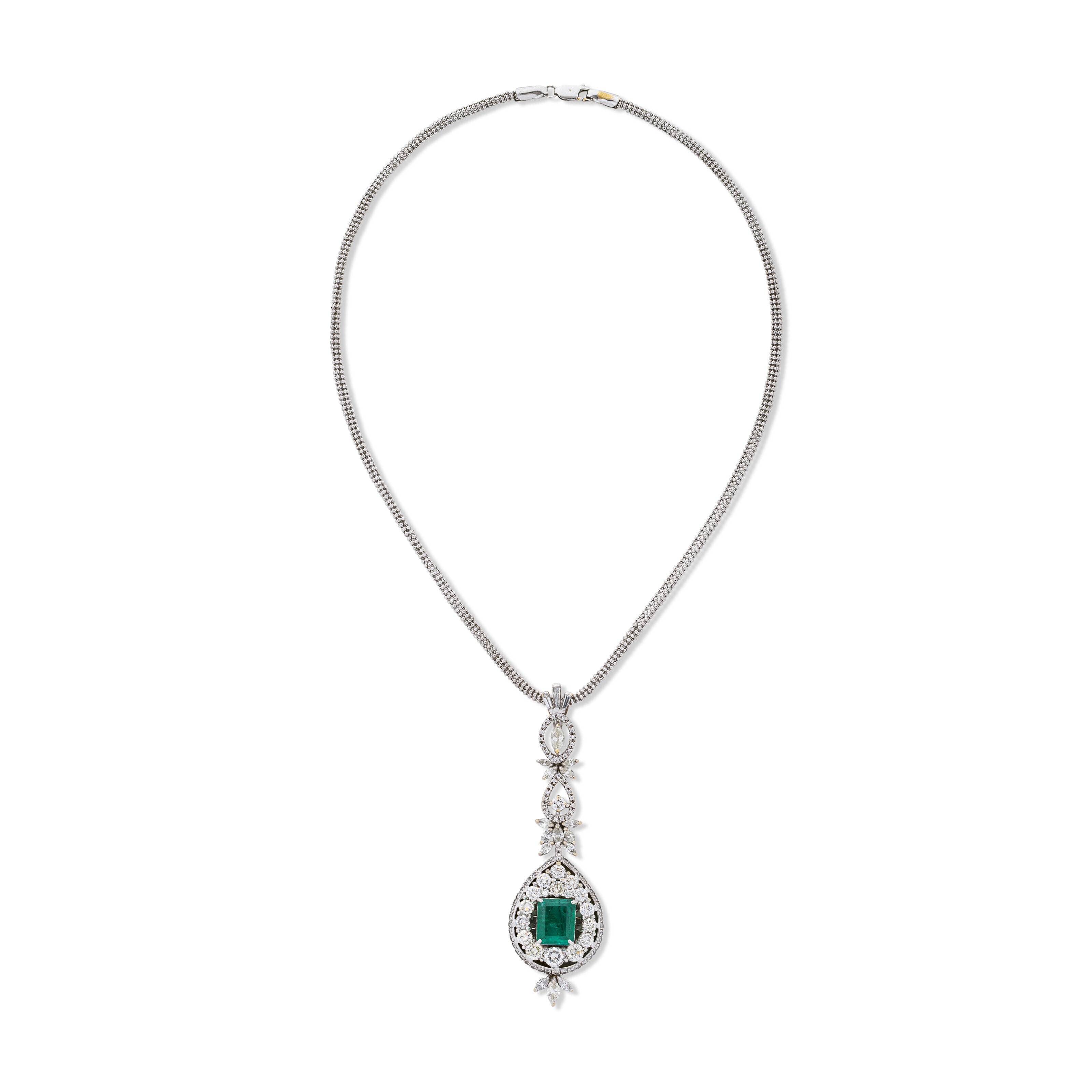 EMERALD AND DIAMOND PENDANT, | Christie’s