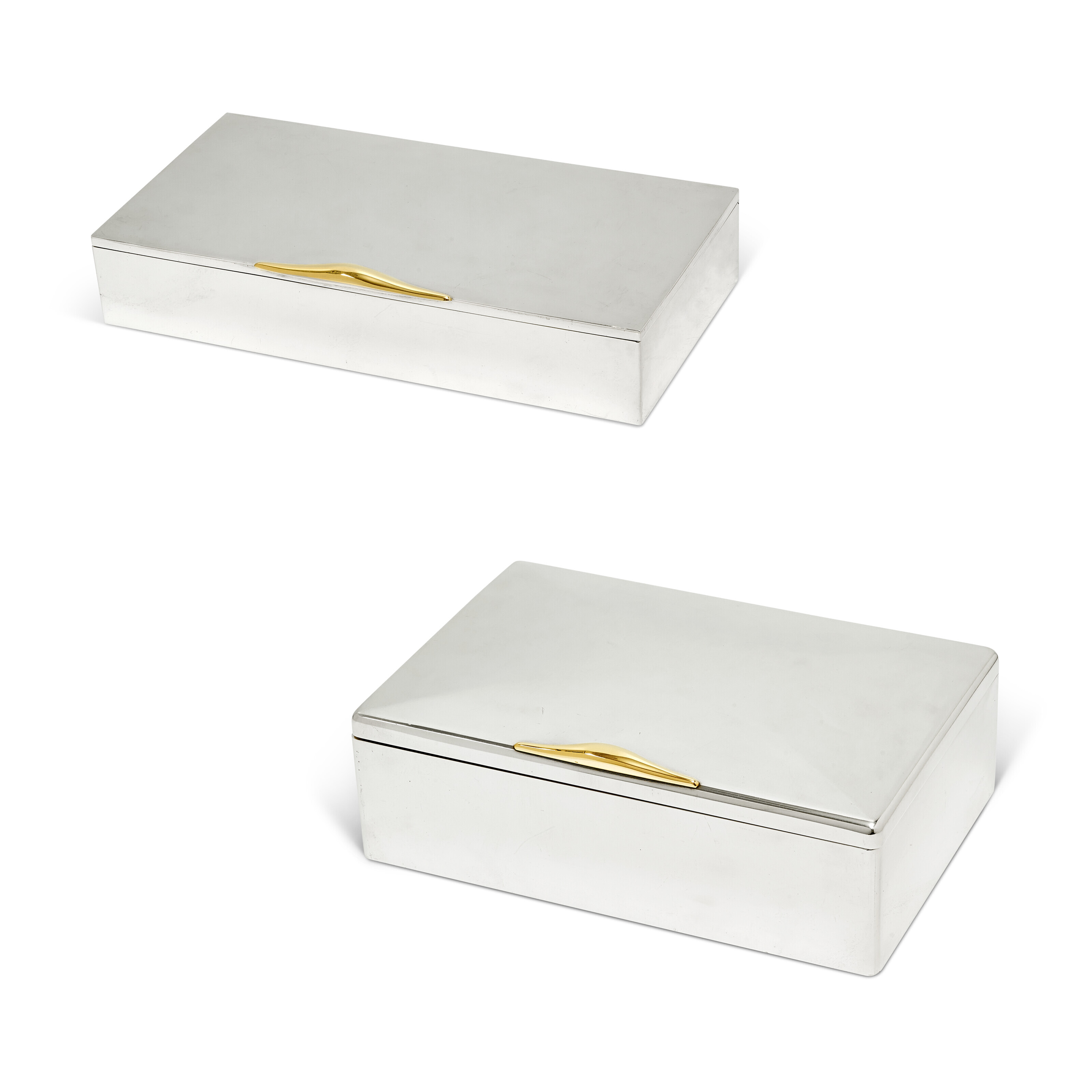 NO RESERVE | CARTIER PAIR OF SILVER AND GOLD TABLE BOXES, | Christie’s