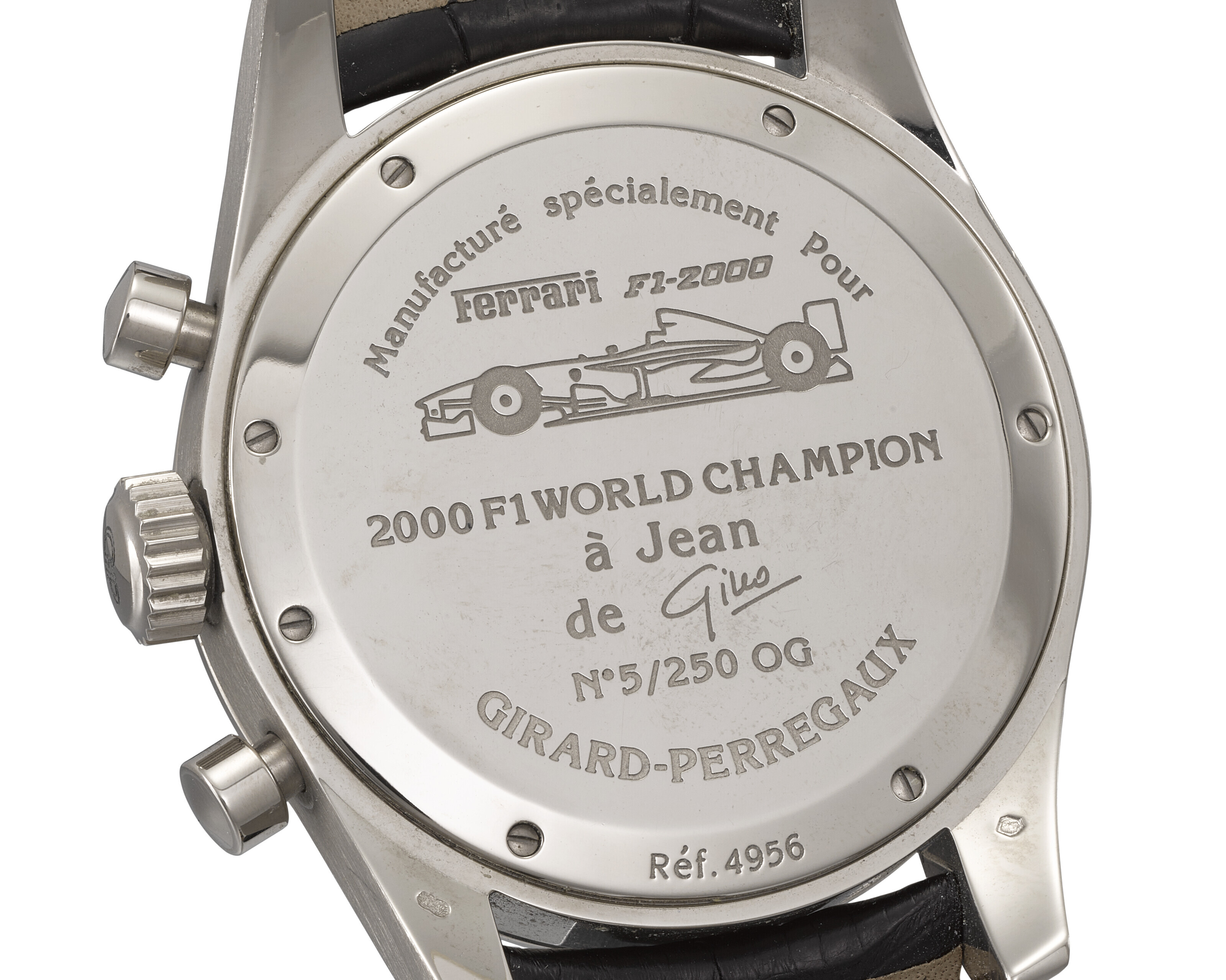 GIRARD PERREGAUX. A RARE 18K WHITE GOLD LIMITED EDITION AUTOMATIC