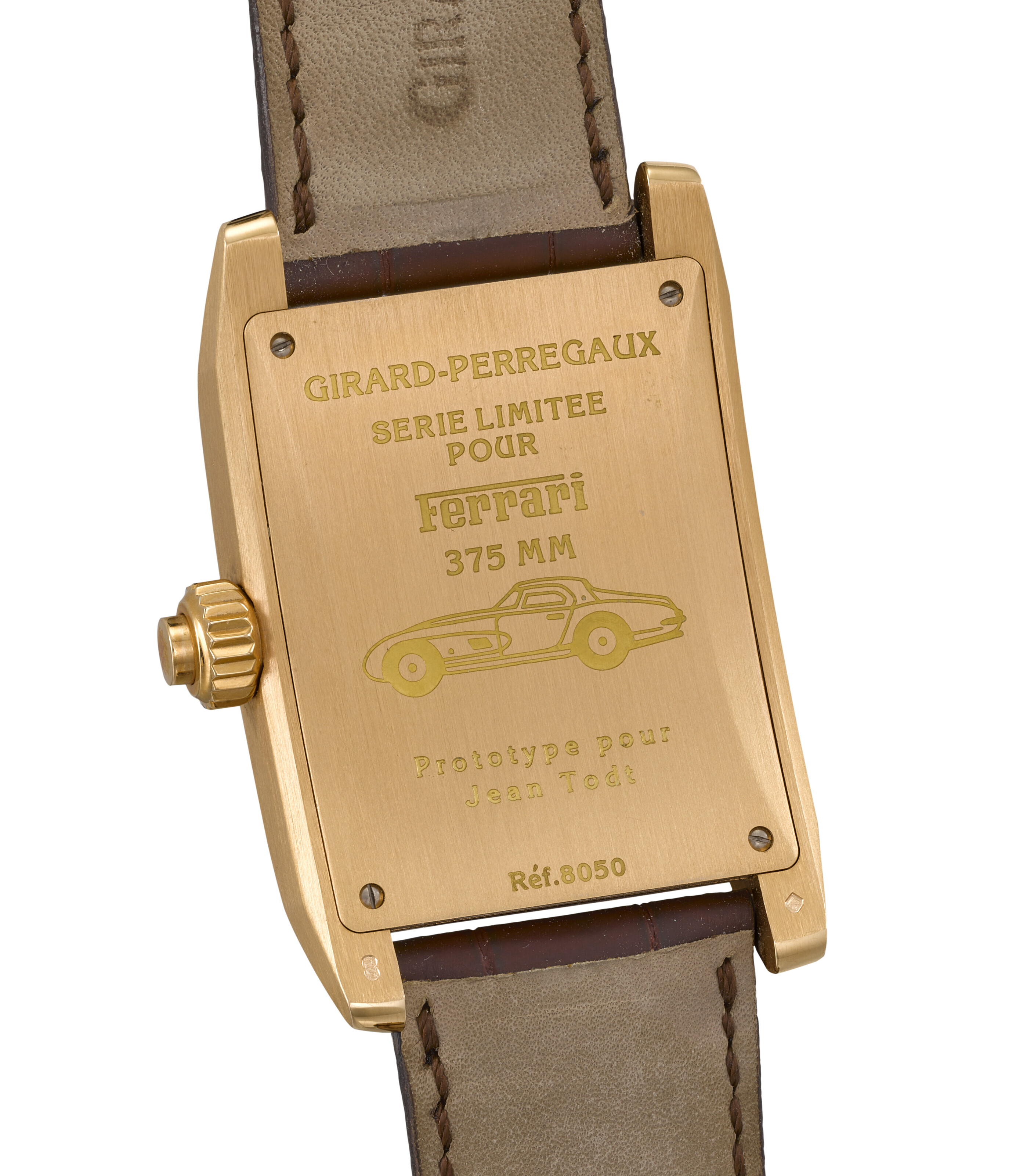 GIRARD-PERREGAUX. AN 18K PINK GOLD PROTOTYPE SINGLE-BUTTON