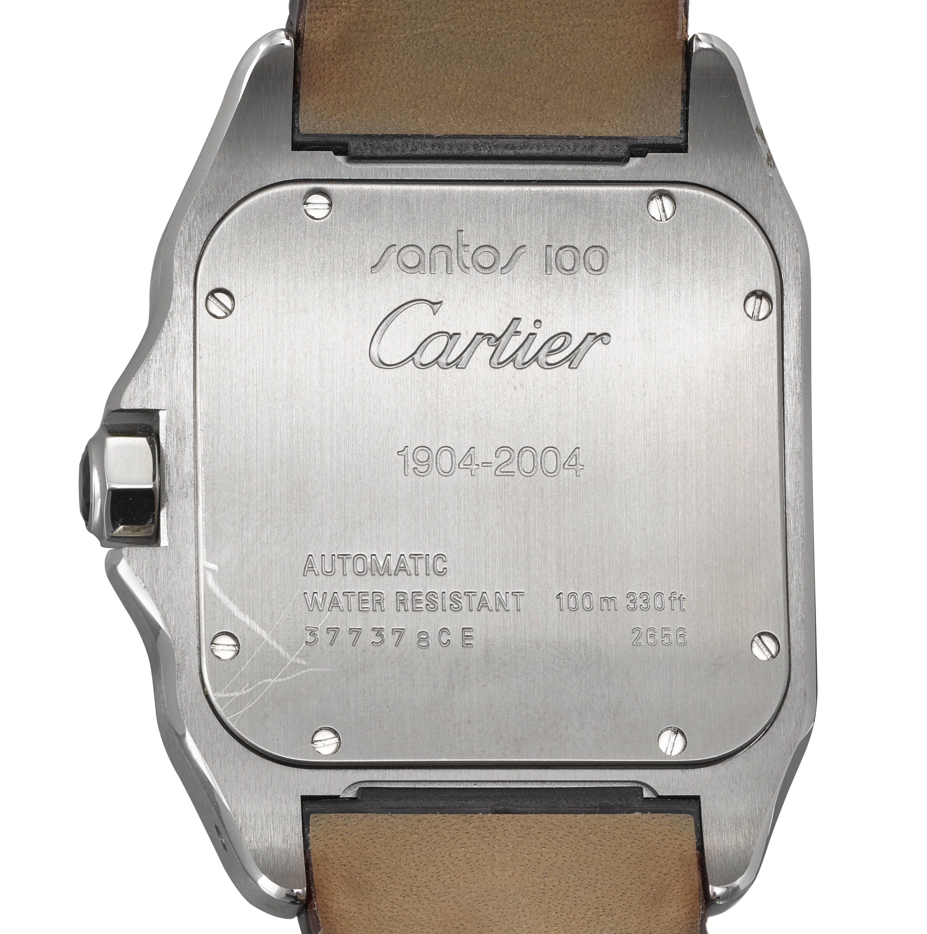 CARTIER. A STAINLESS STEEL AND 18K GOLD AUTOMATIC WRISTWATCH WITH 