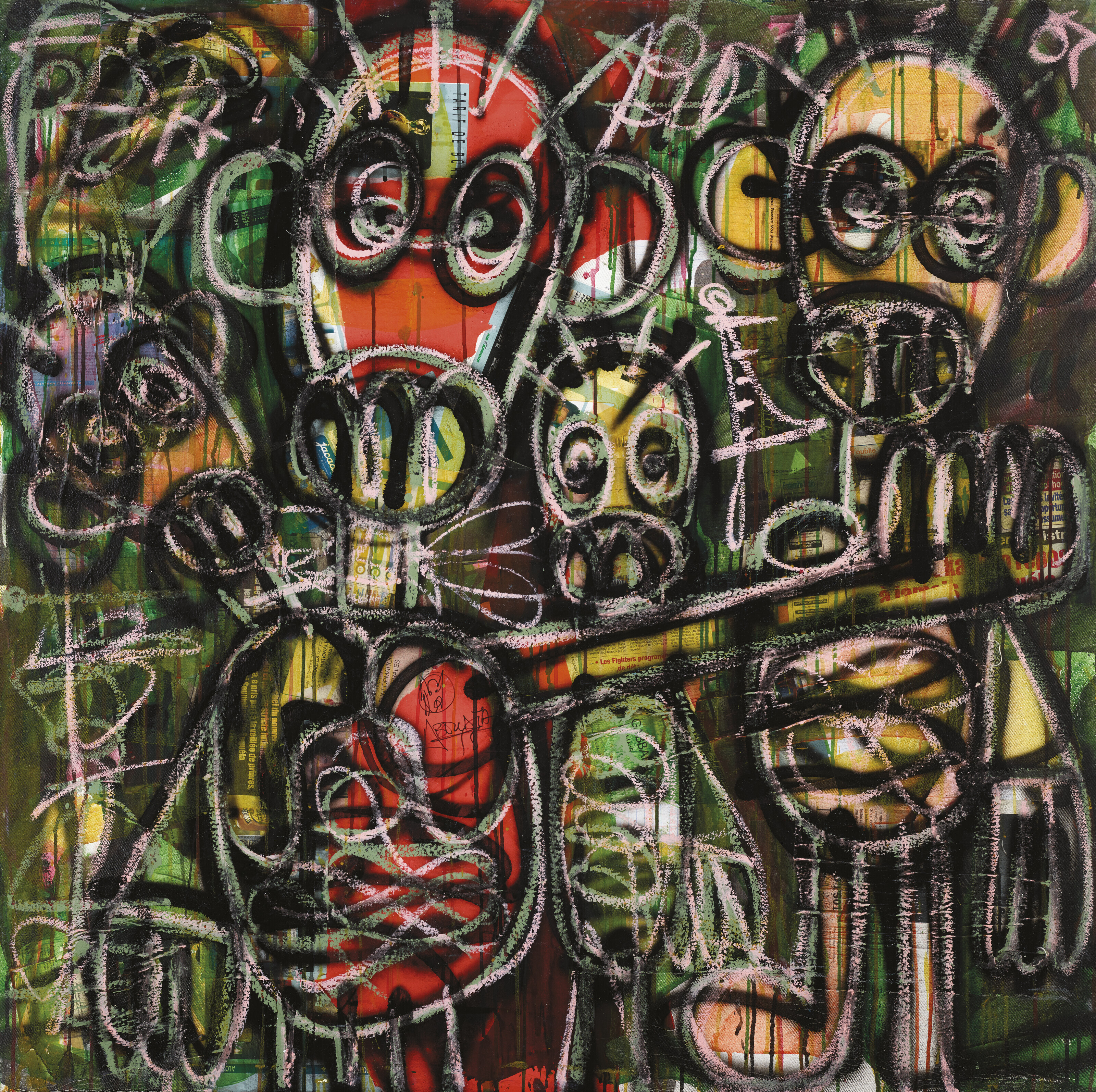 ZEVS (B. 1977), Liquidated Louis Vuitton, Murakami Multico – Black