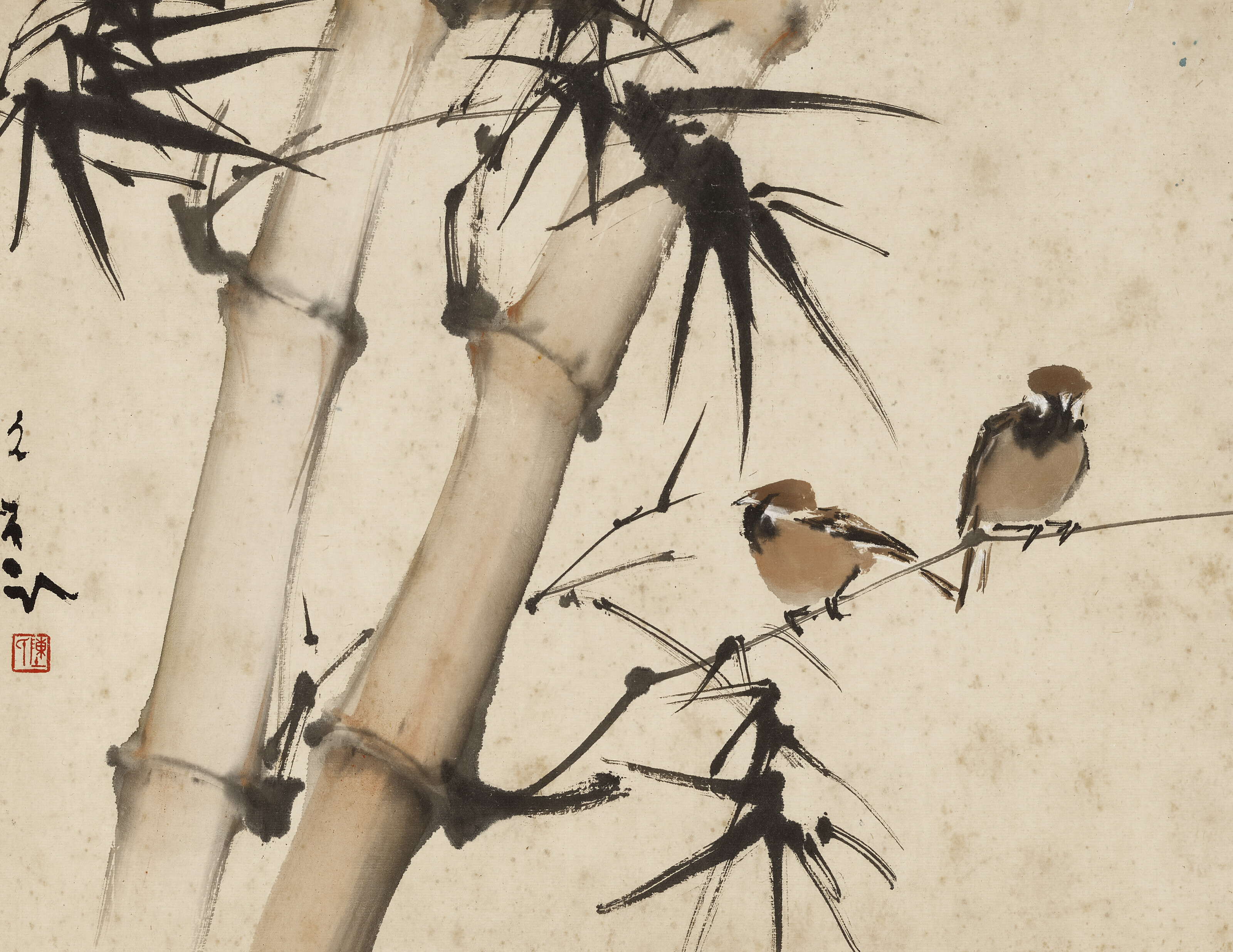 CHEN WEN HSI (1906-1991), Birds Perched Among Bamboo | Christie’s