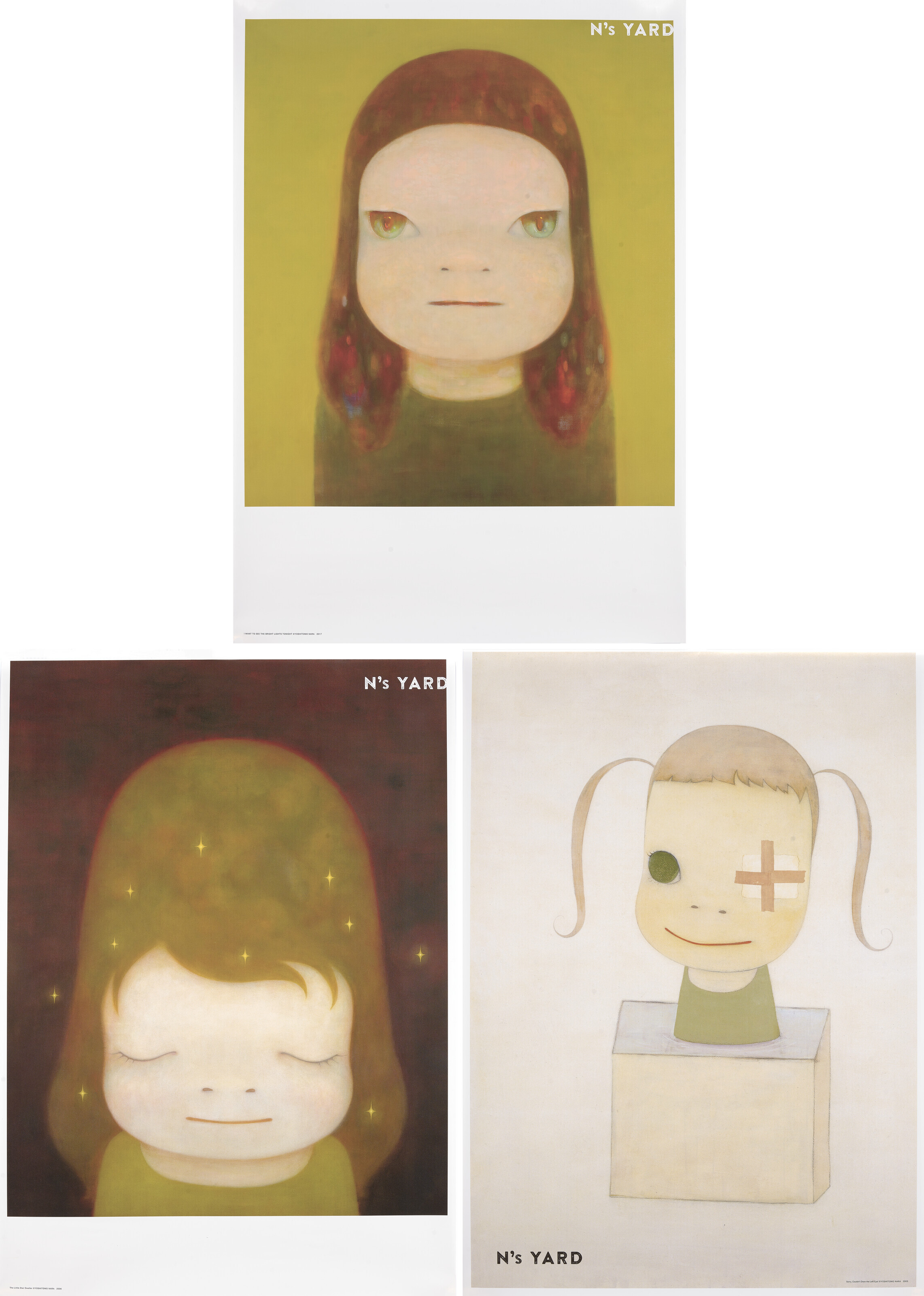 YOSHITOMO NARA (B. 1959), Three Works: N's YARD Posters (i) I Want