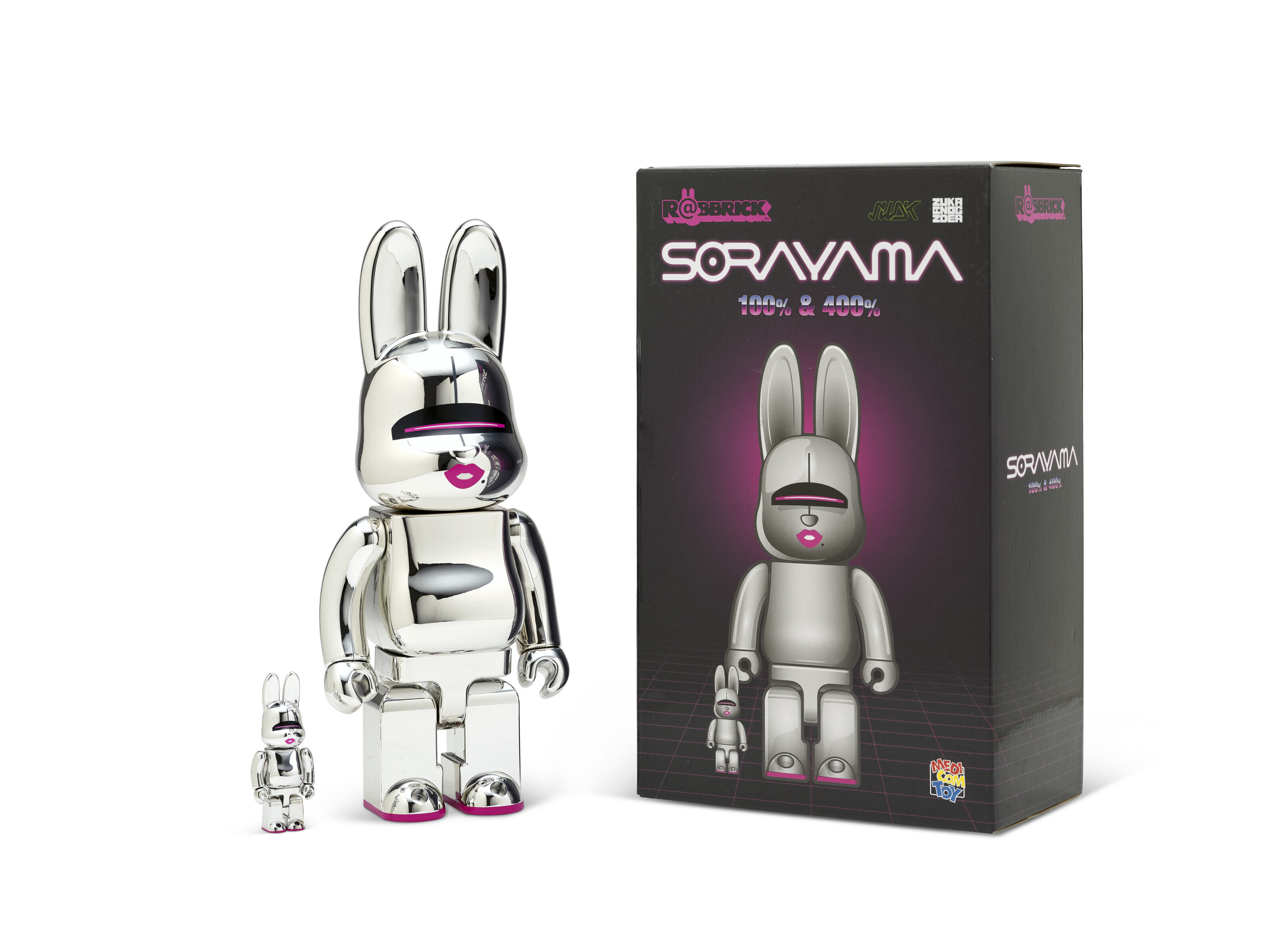 Set BE@RBRICK Hajime Sorayama 100% & 400% – Medicom Toy 2017 (neuf)