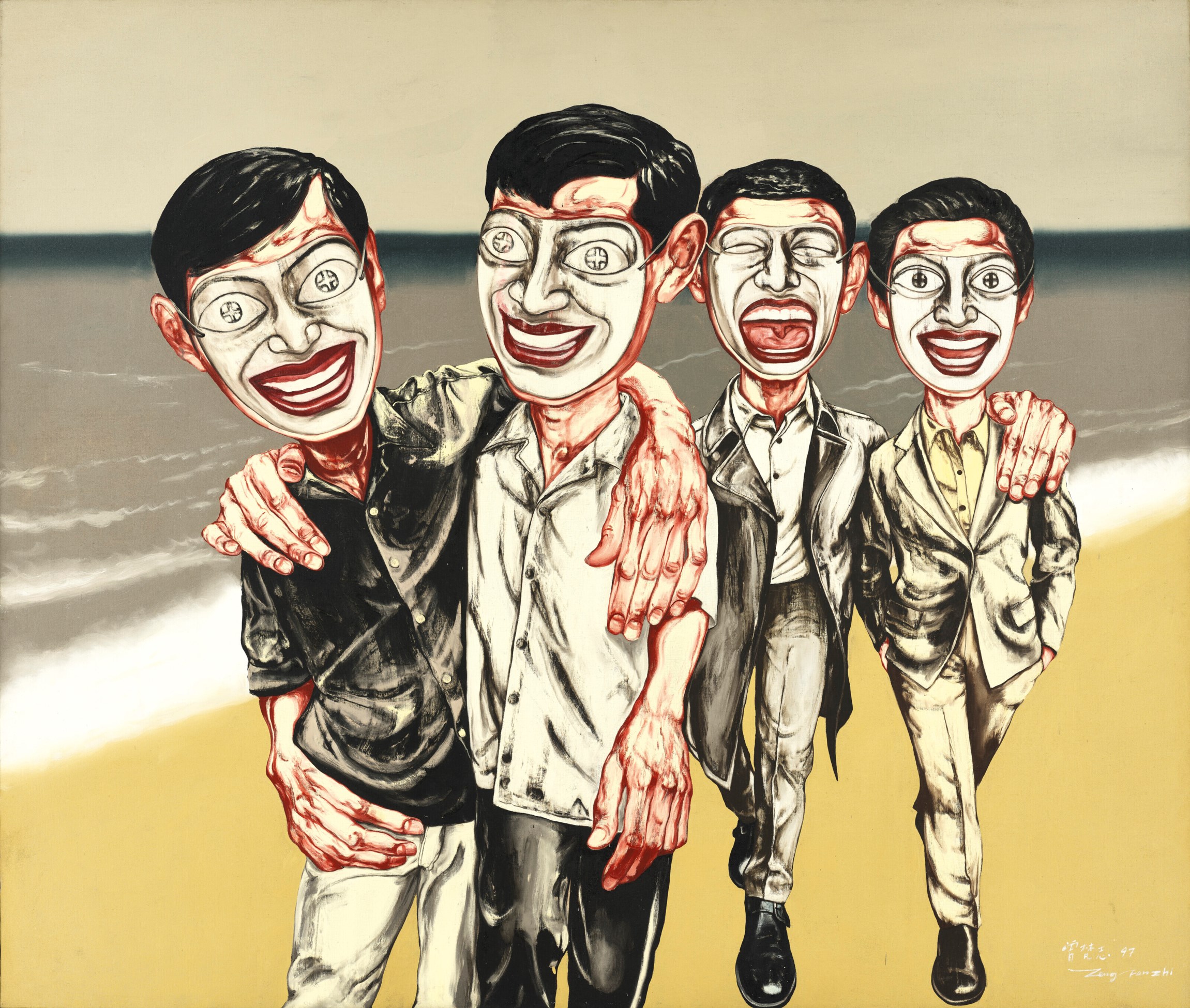 Zeng fanzhi b 1964 mask series no 4 christie s