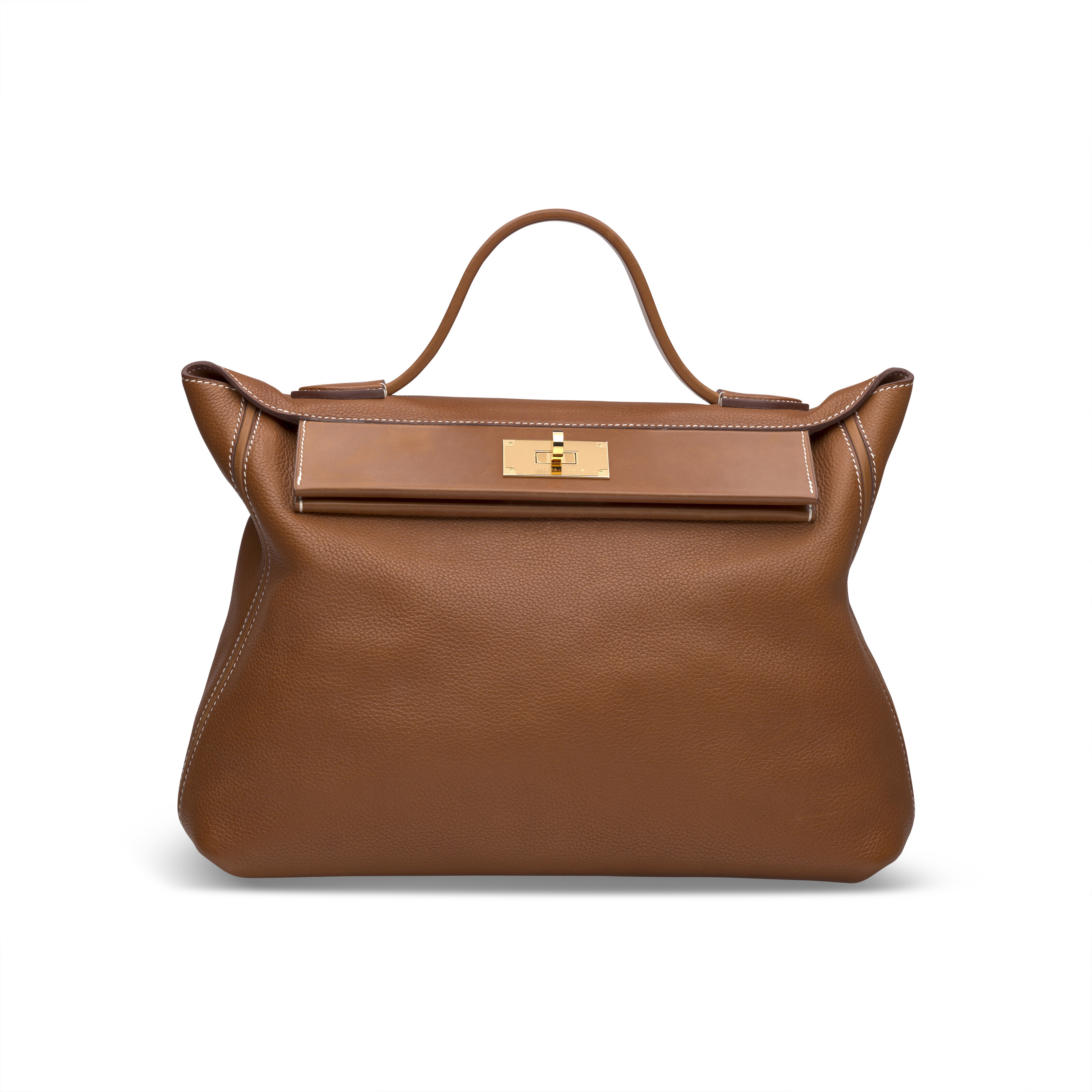 A FAUVE BAR NIA FAUBOURG LEATHER 24 24 35 WITH GOLD HARDWARE