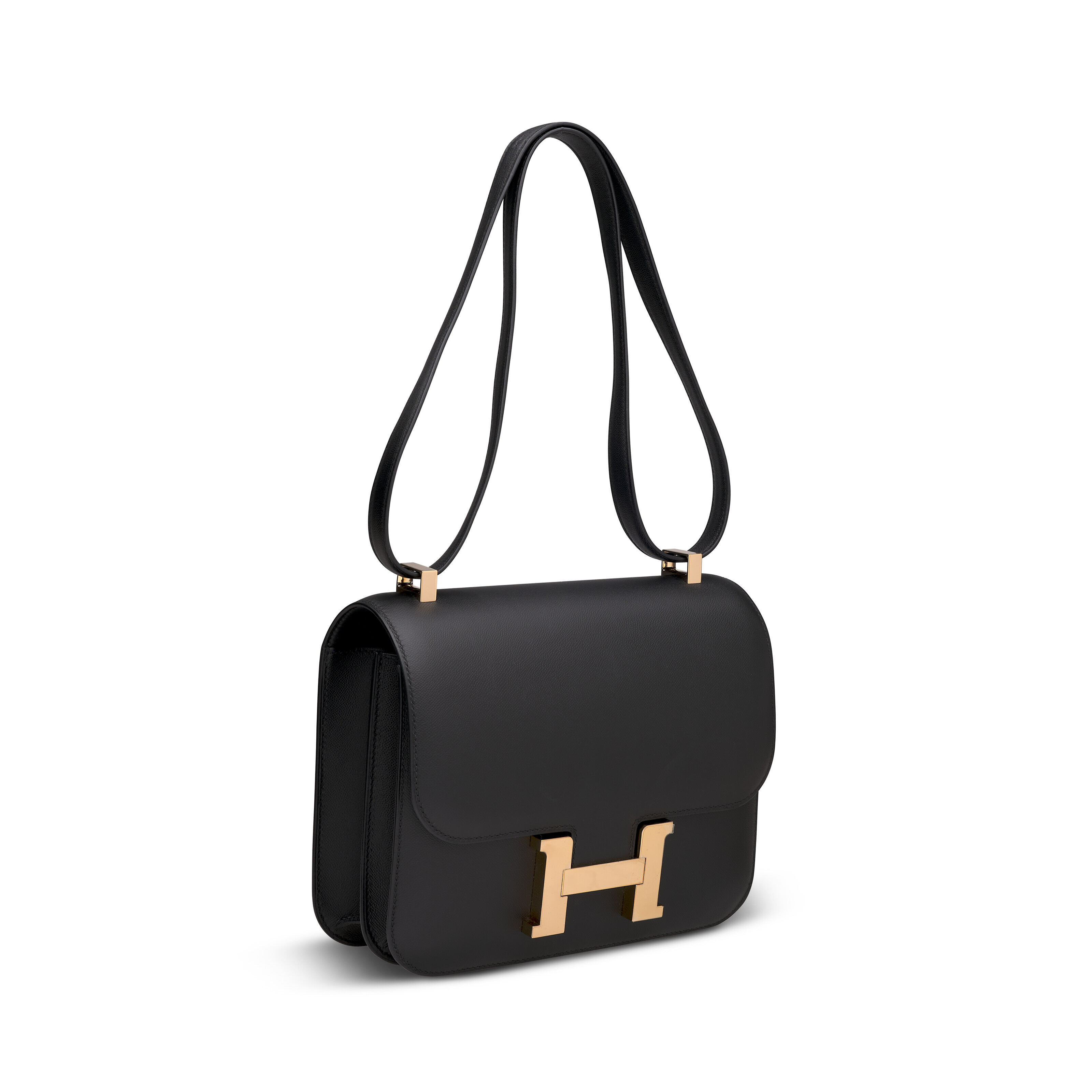 Hermes constance black rose sales gold