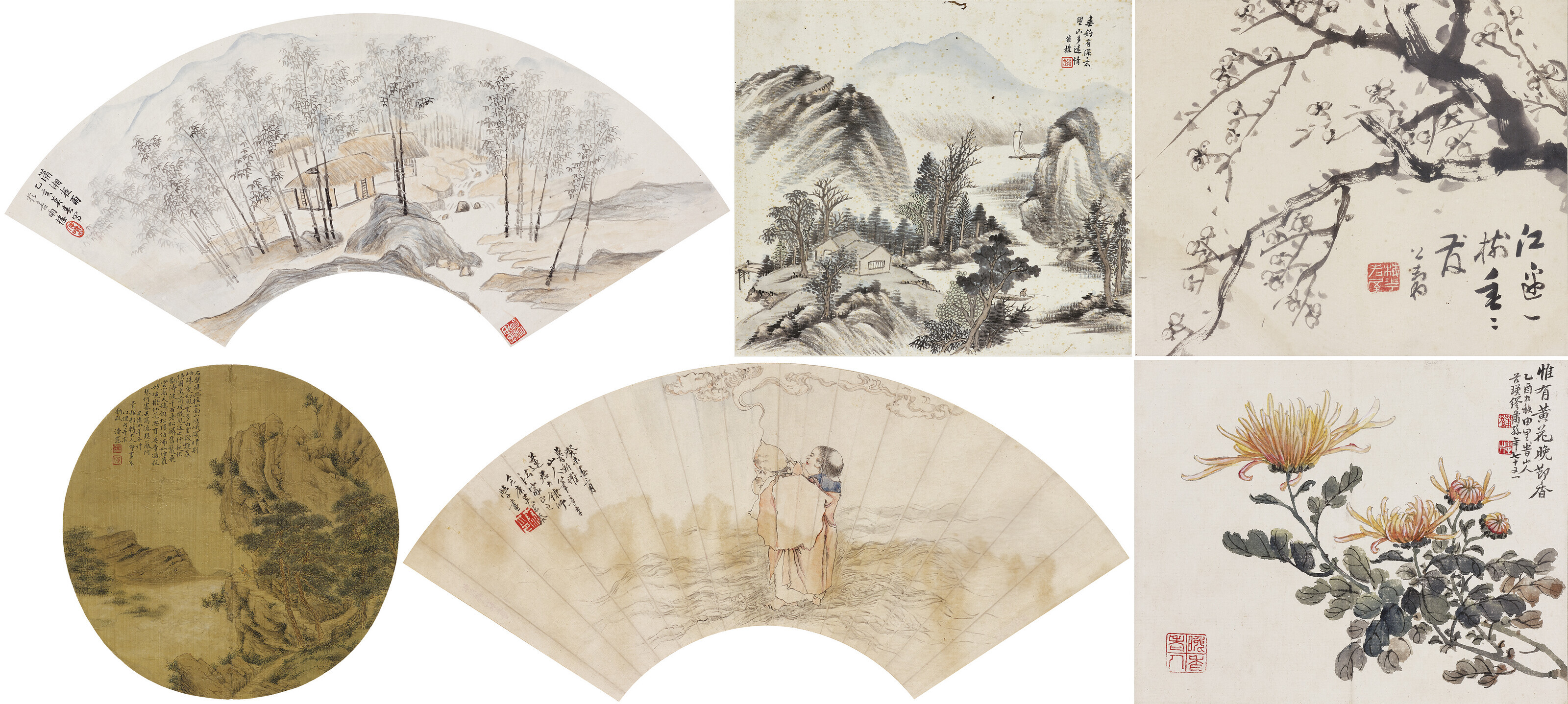 胡公寿（1823-1886）、何维朴（1844-1925）、吴观岱（1862-1929）等