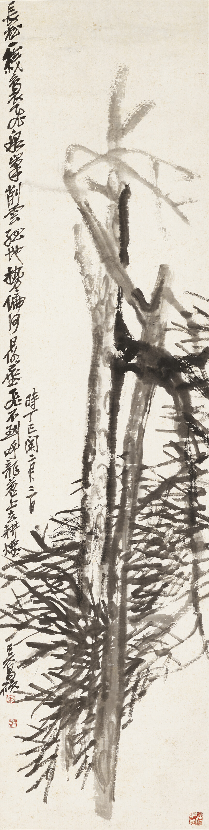 邵芝巖筆荘 WU CHANGSHUO (1844-1927), Pine | Christie's