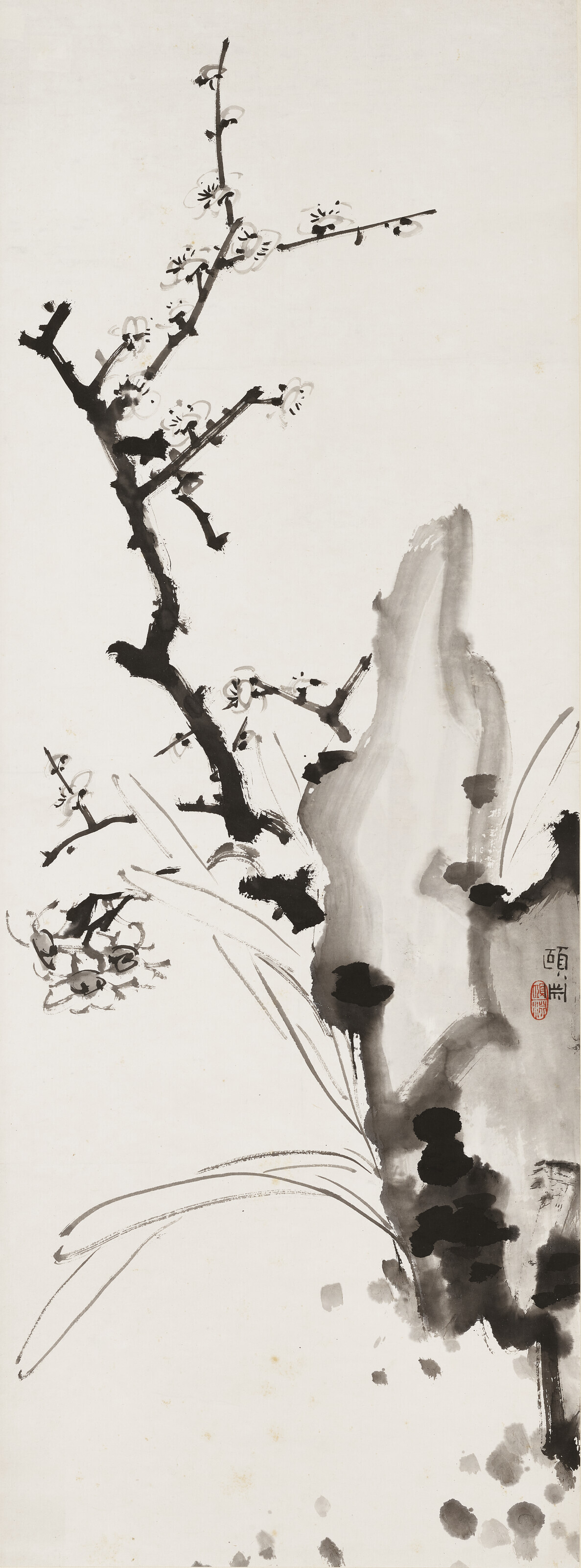 Catalog image of Plum Blossoms, Rock and Narcissus