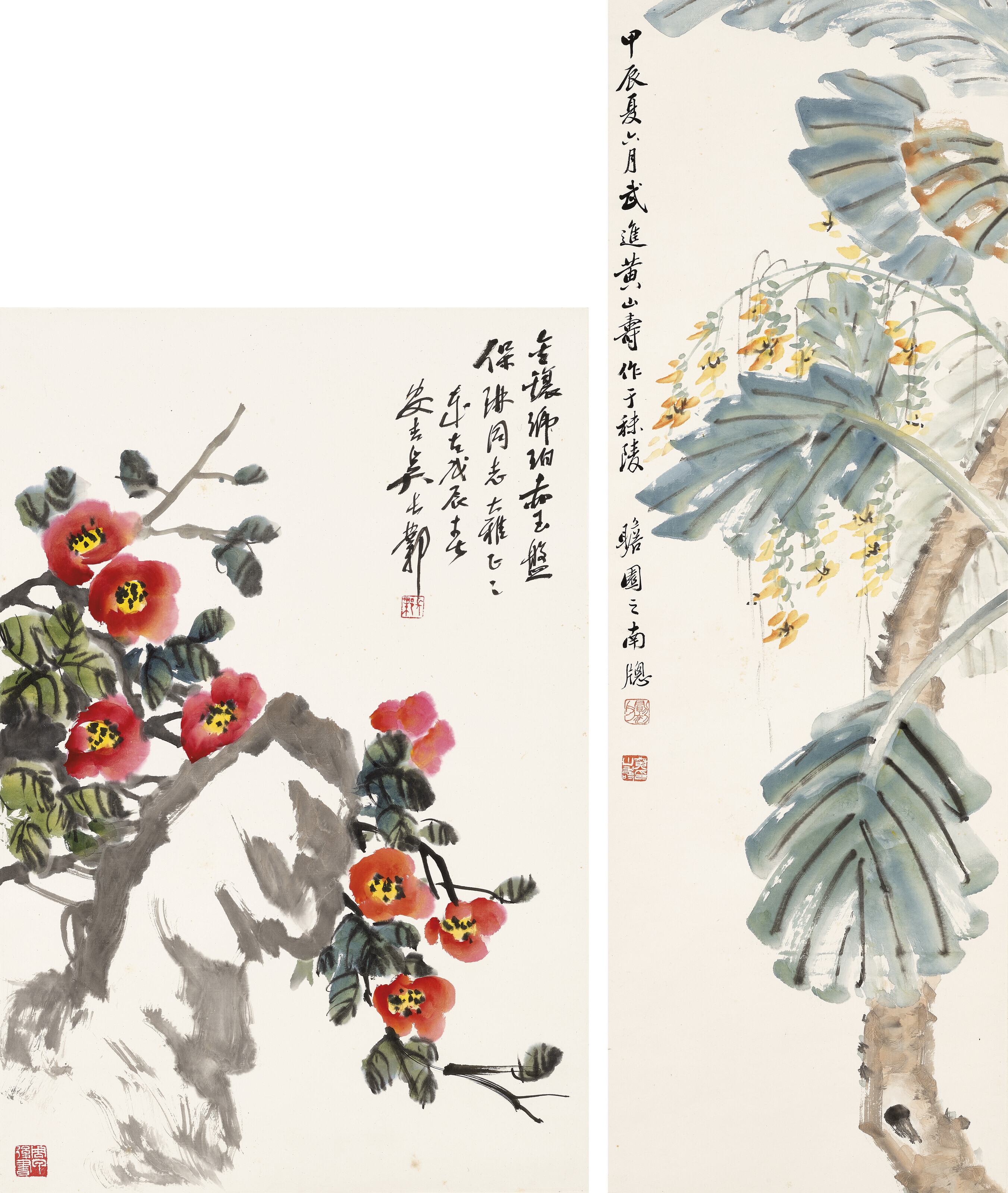 Catalog image of Plantain and Flowers / Camellia
