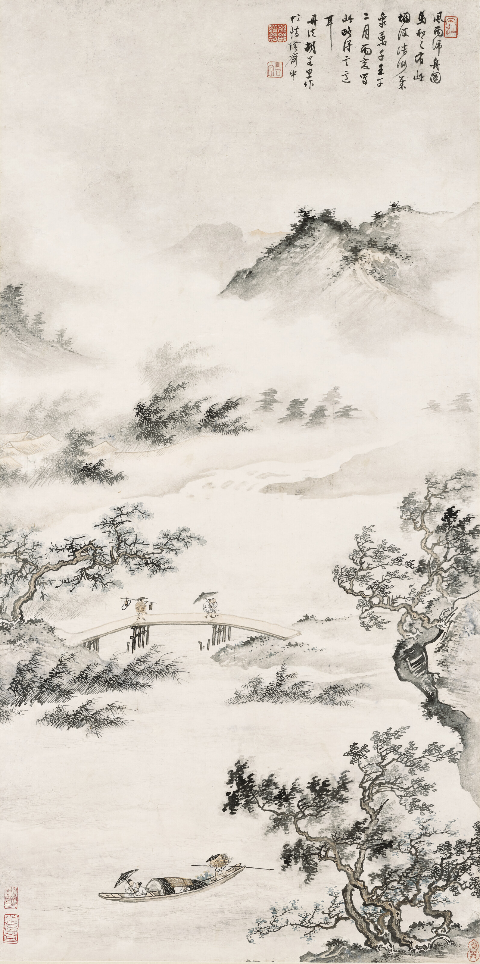 齊白石, 放鳶圖/書法| Christie's