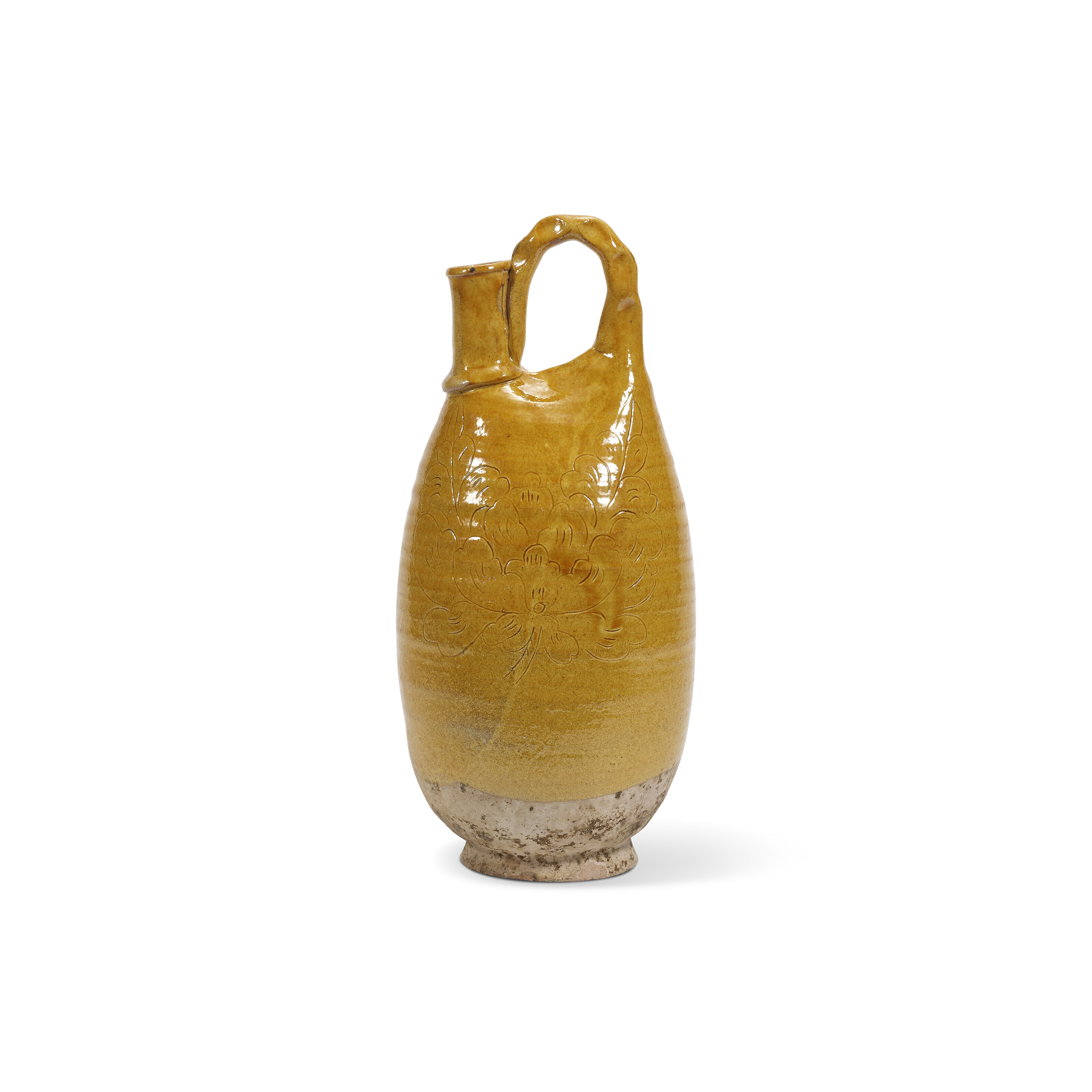 重錦焼 黄釉 赤龍文 水注 时代物 共箱 中国 古美術 收藏品 辽黄釉皮囊式壶及黄釉葫芦形执壶, LIAO DYNASTY (907-1125) | Christie's