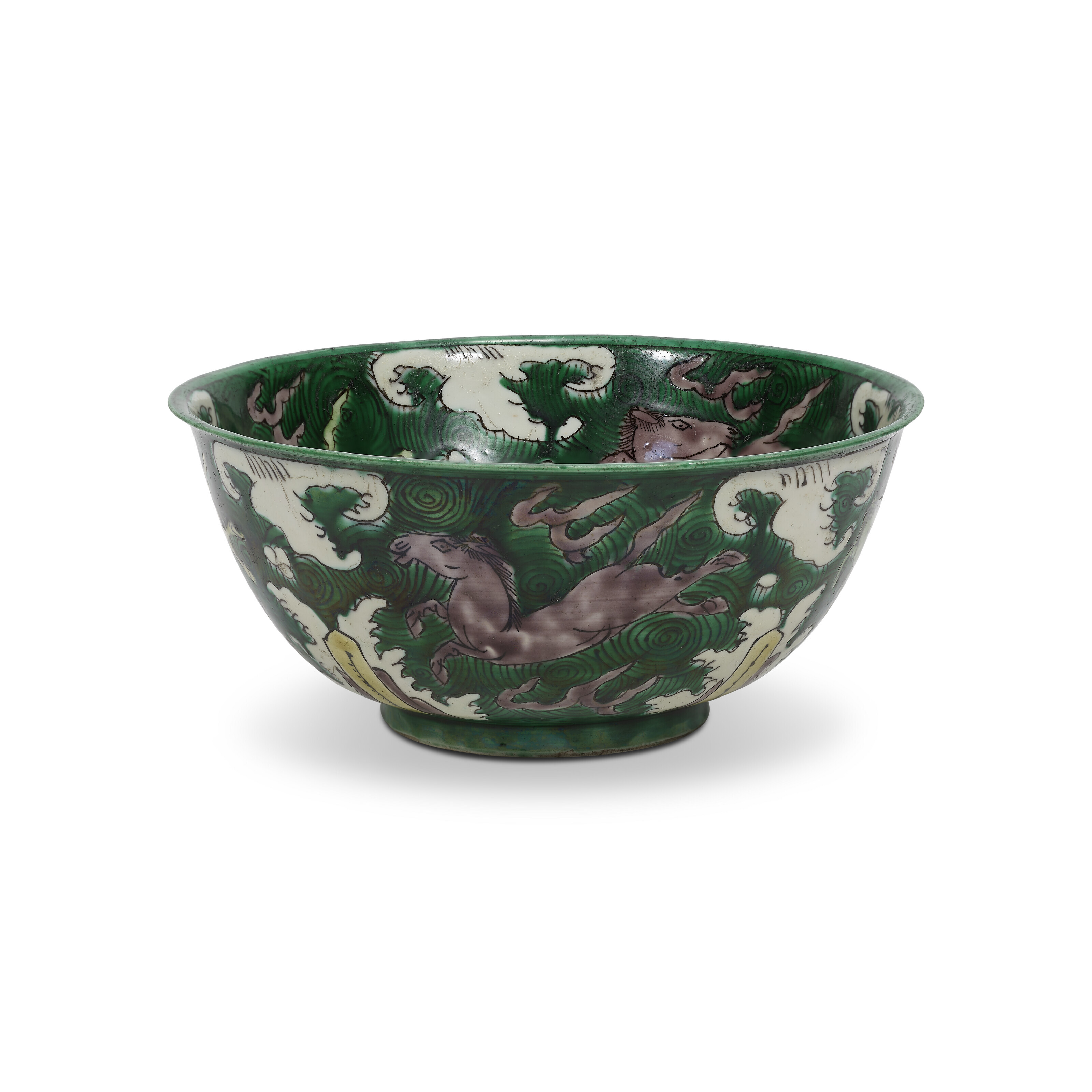 清康熙素三彩海馬紋盌, KANGXI PERIOD (1662-1722) | Christie's