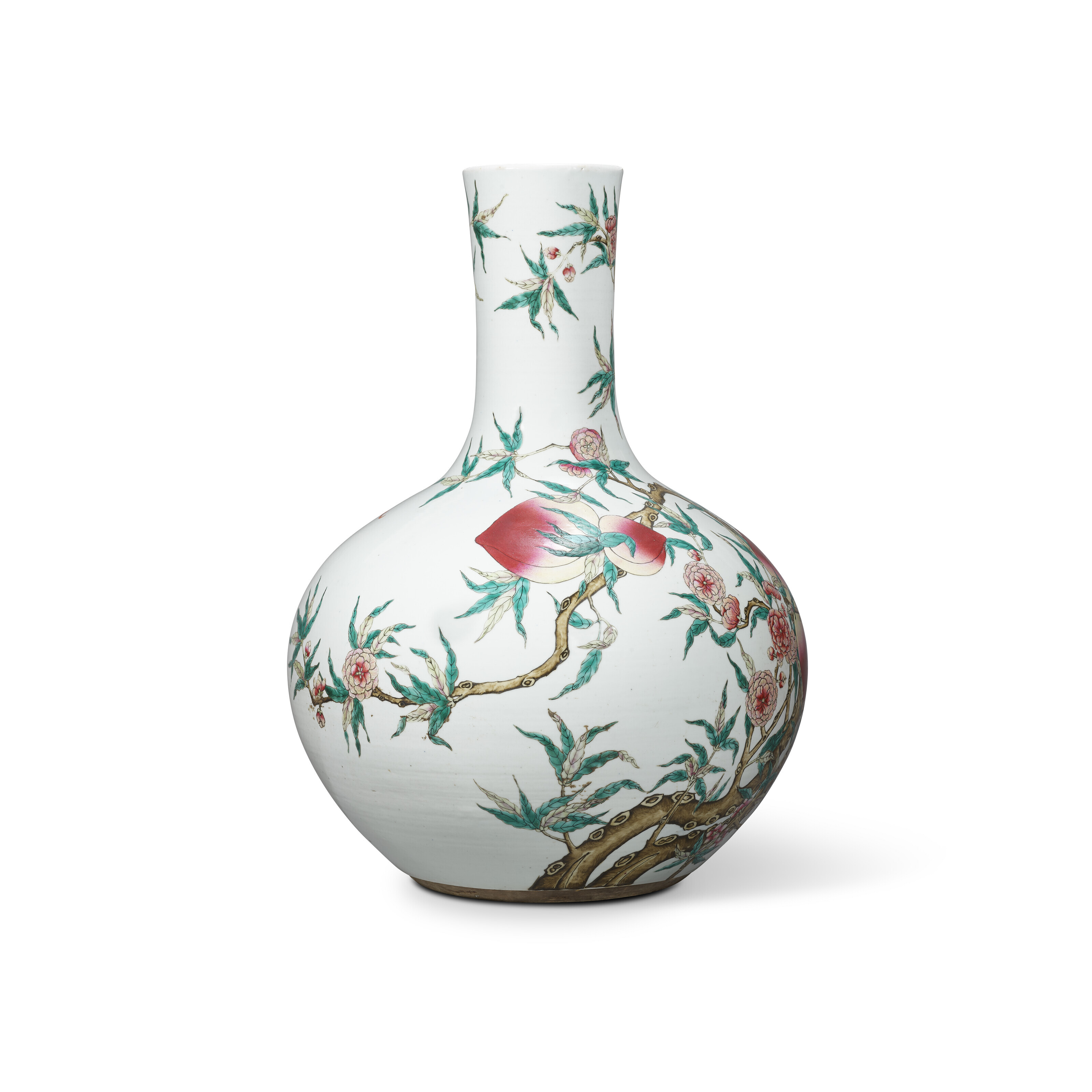 清光绪粉彩九桃纹天球瓶, GUANGXU PERIOD (1875-1908) | Christie's