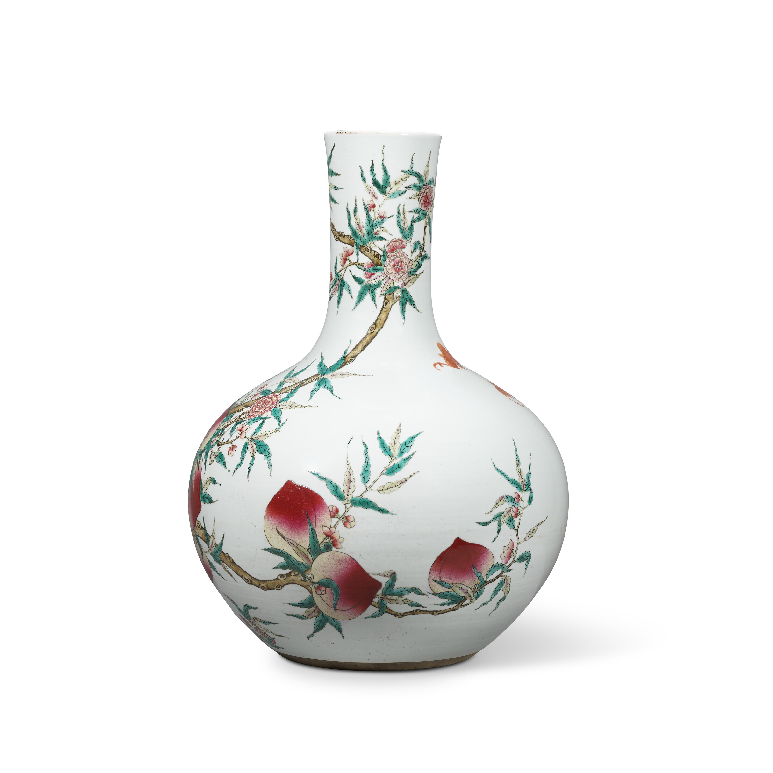 清光绪粉彩九桃纹天球瓶, GUANGXU PERIOD (1875-1908) | Christie's
