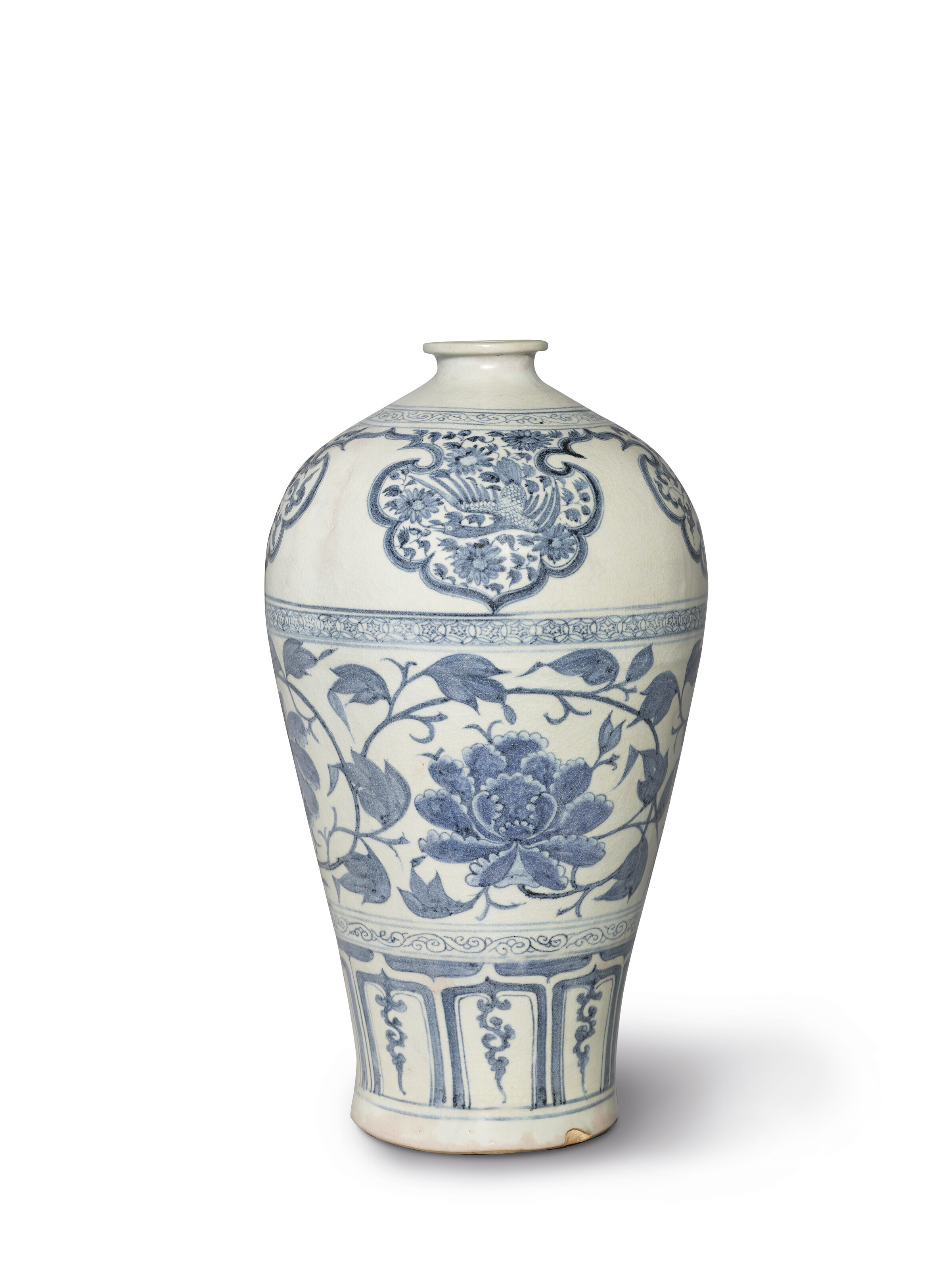 中国美術 青花 瓶人物花鳥紋 瓶 高31cm 希少 (LC138) 中国美術