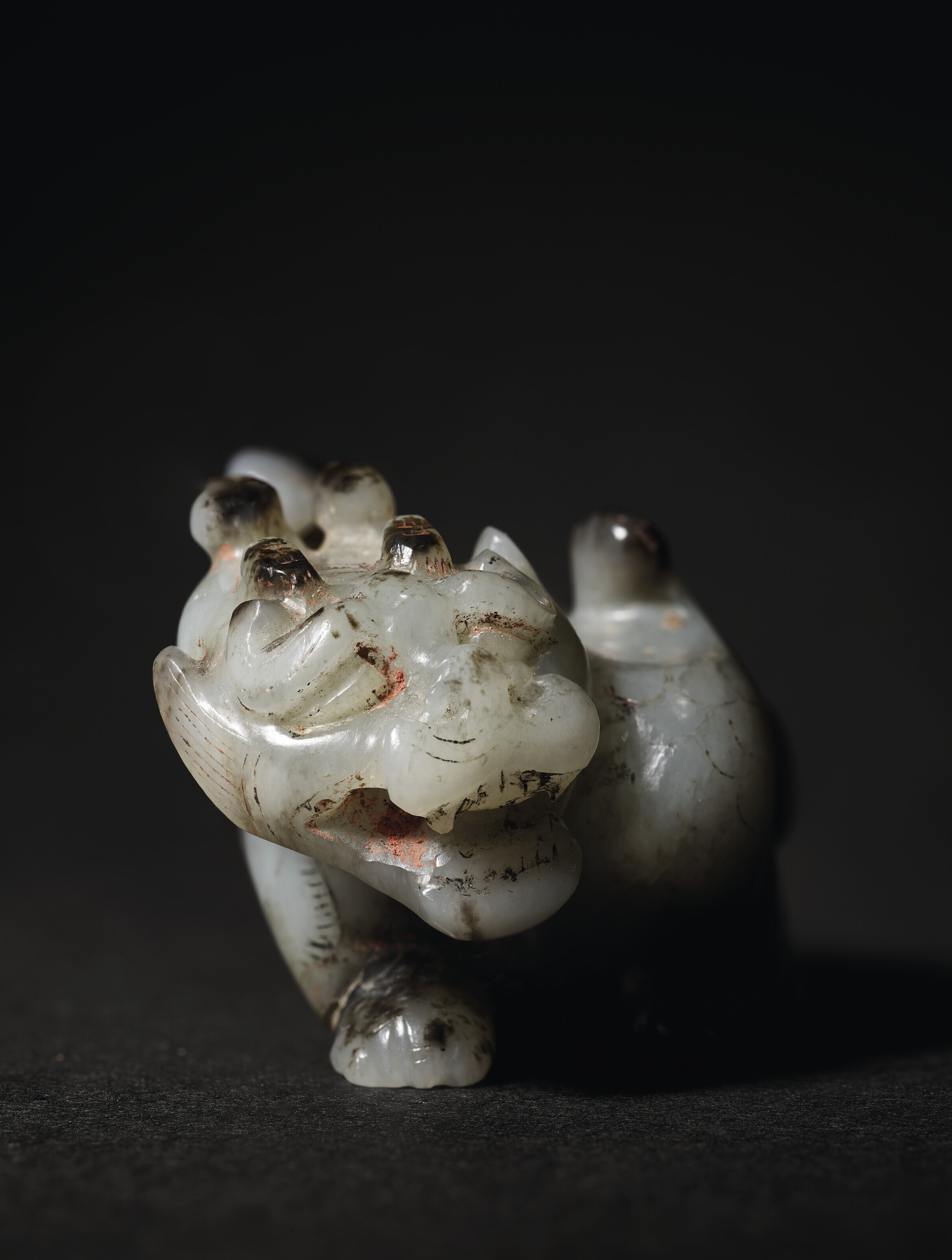 西漢晚期玉辟邪, LATE WESTERN HAN DYNASTY, C. 1ST CENTURY BC