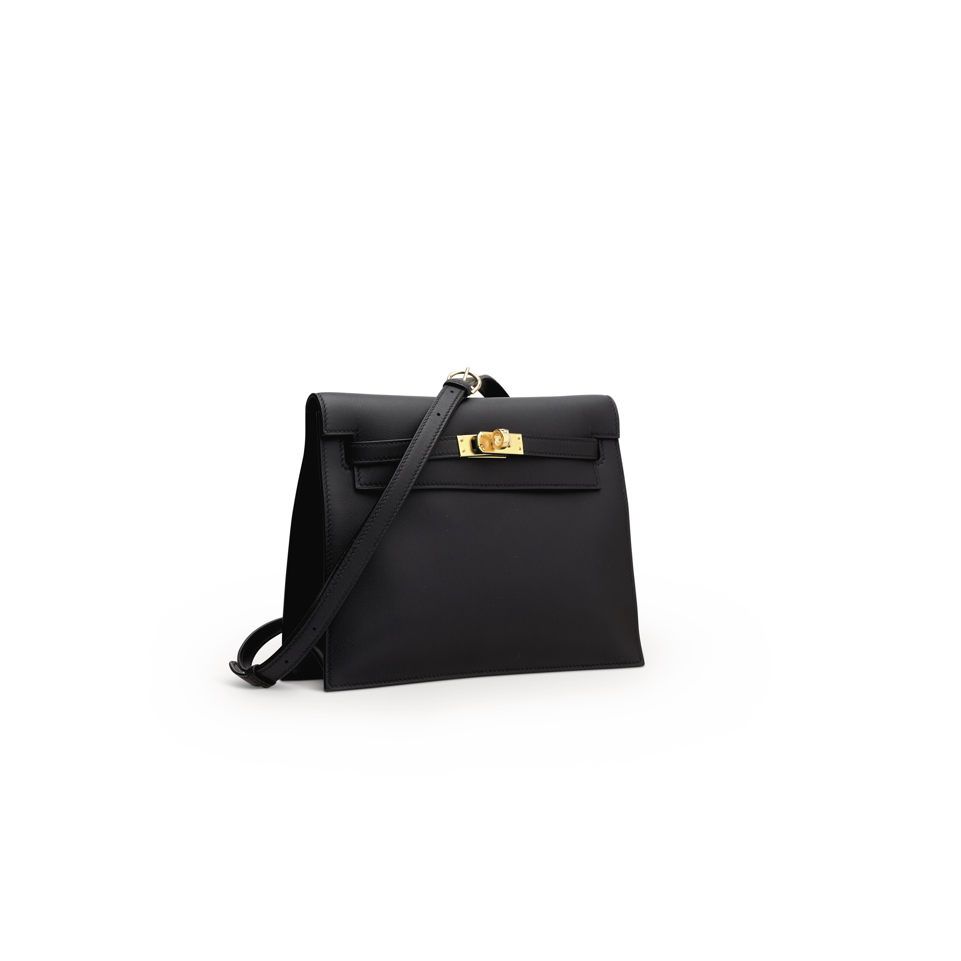 Hermes Kelly Dance Black Swift leather Gold hardware