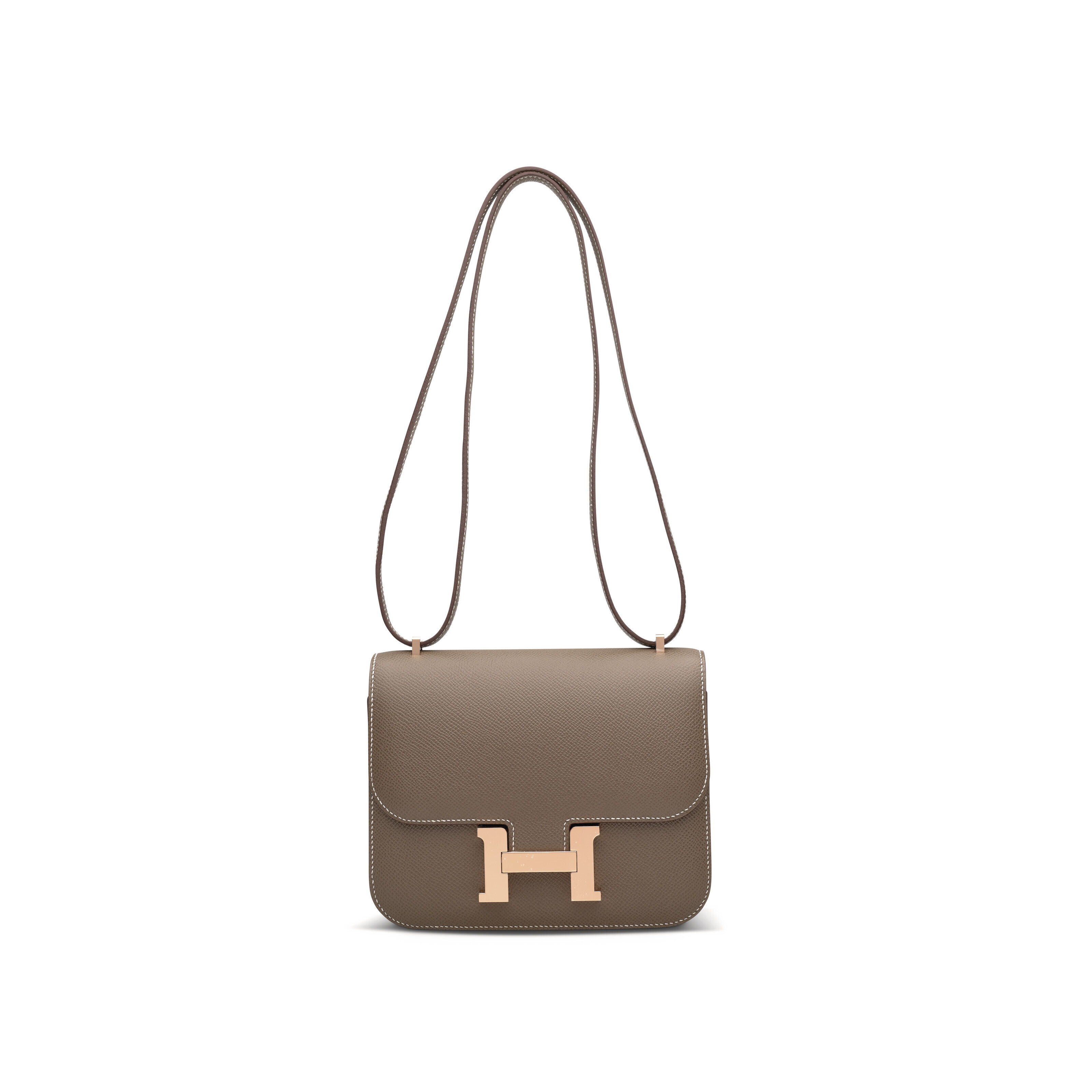 Hermes Mini 24/24 2424-21 Bag Swift/Evercolor Beige De Weimar/Etoupe G