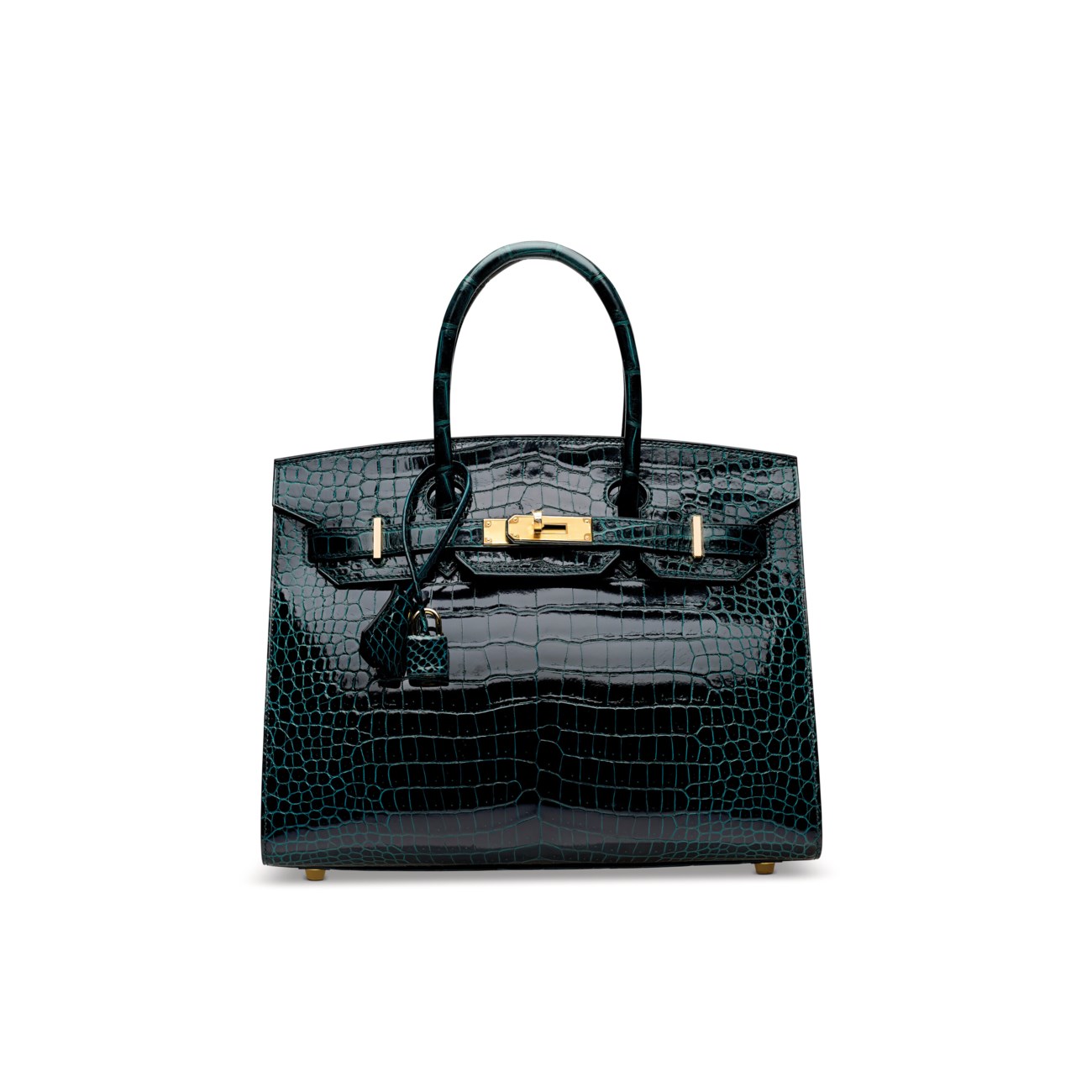 A LIMITED EDITION VERT ROUSSEAU POROSUS CROCODILE SELLIER BIRKIN 30 ...