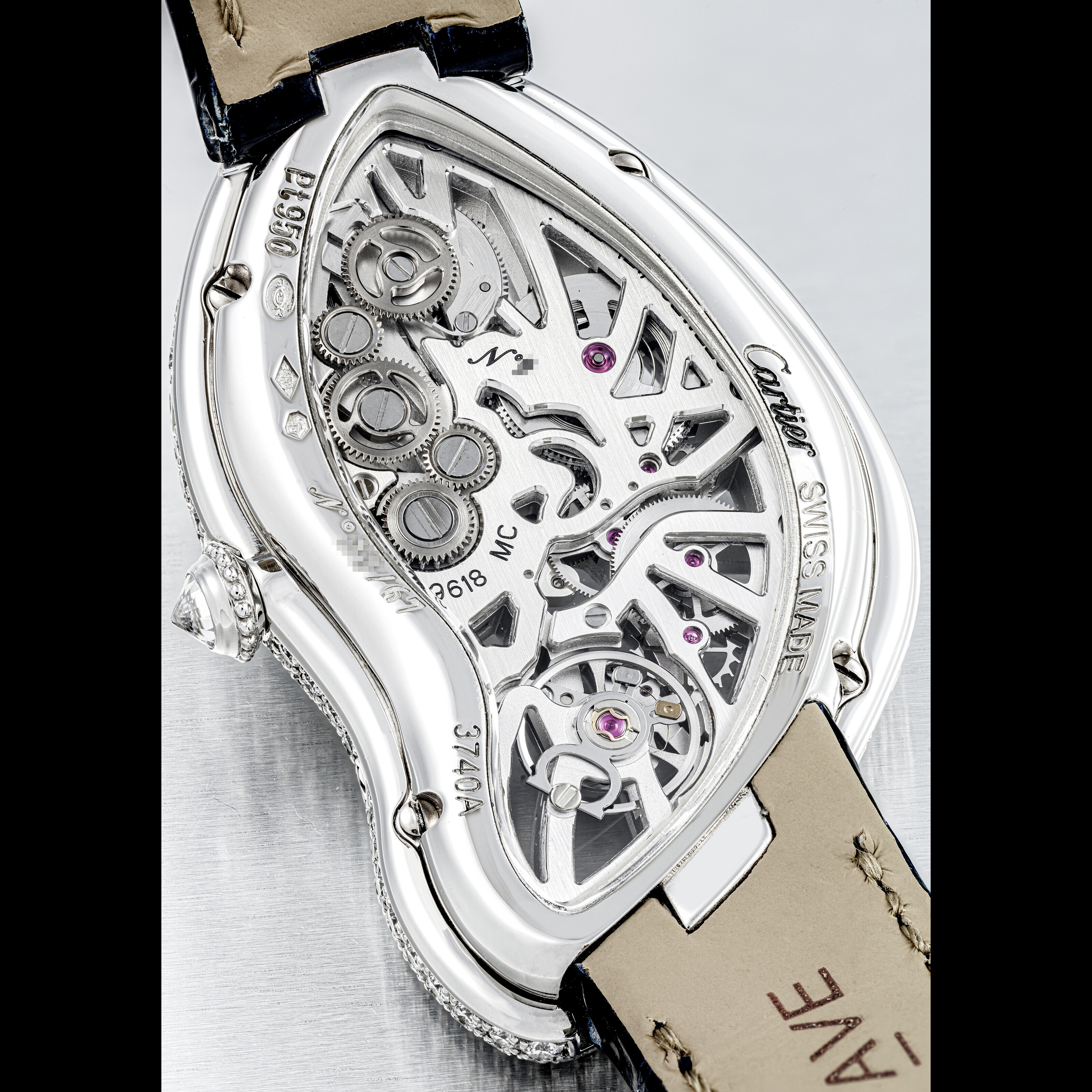 Cartier pt950 on sale watch