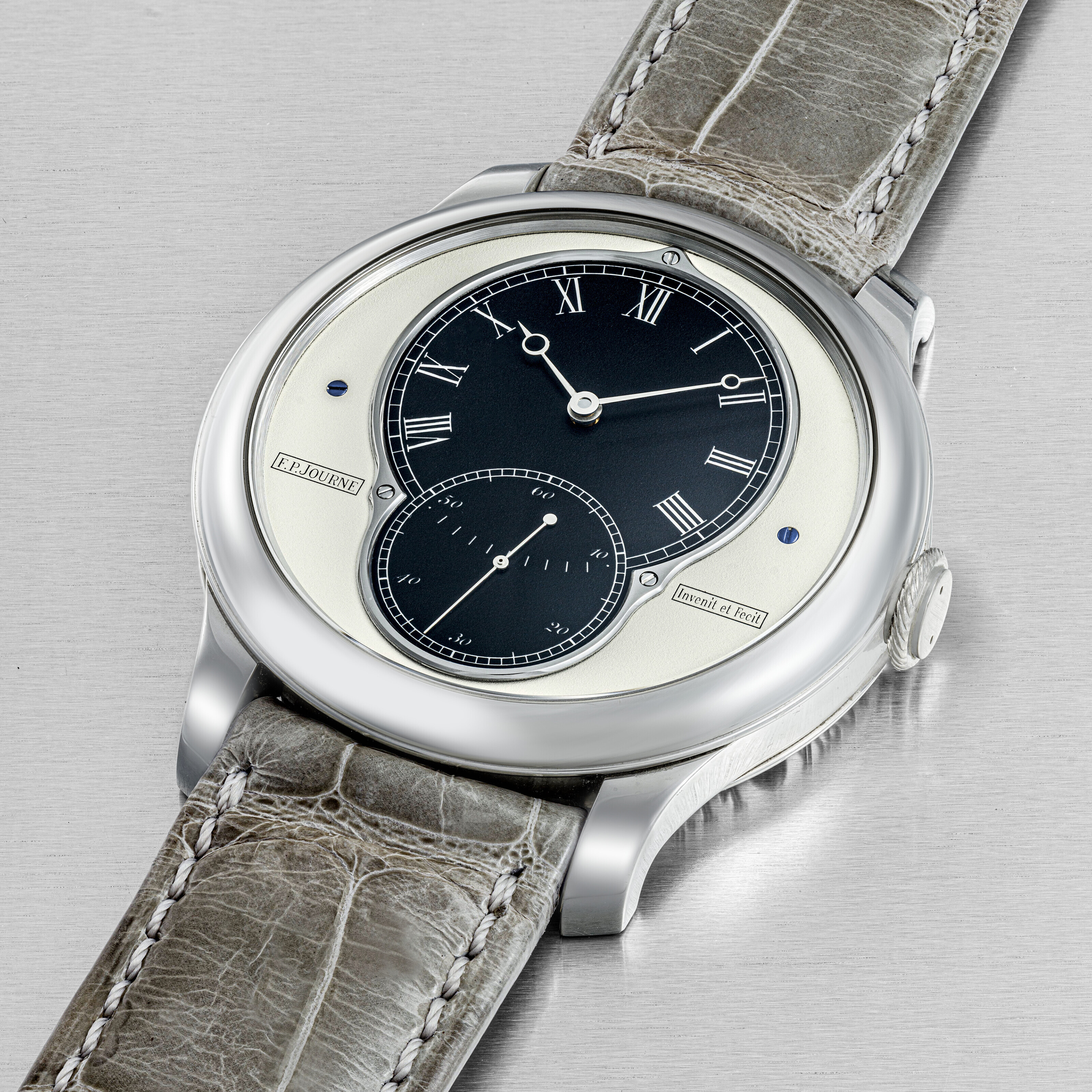 F.P. Journe. An extremley rare platinum limited-edition tourbillon wristwatch, celebrating the 10th anniversary of the first F.P. Journe boutique in Tokyo. T10 Anniversary Tourbillon model, no. 01/10-T10, circa 2014. Sold for HK$11,730,000 on 24 May 2022 at Christie's in Hong Kong