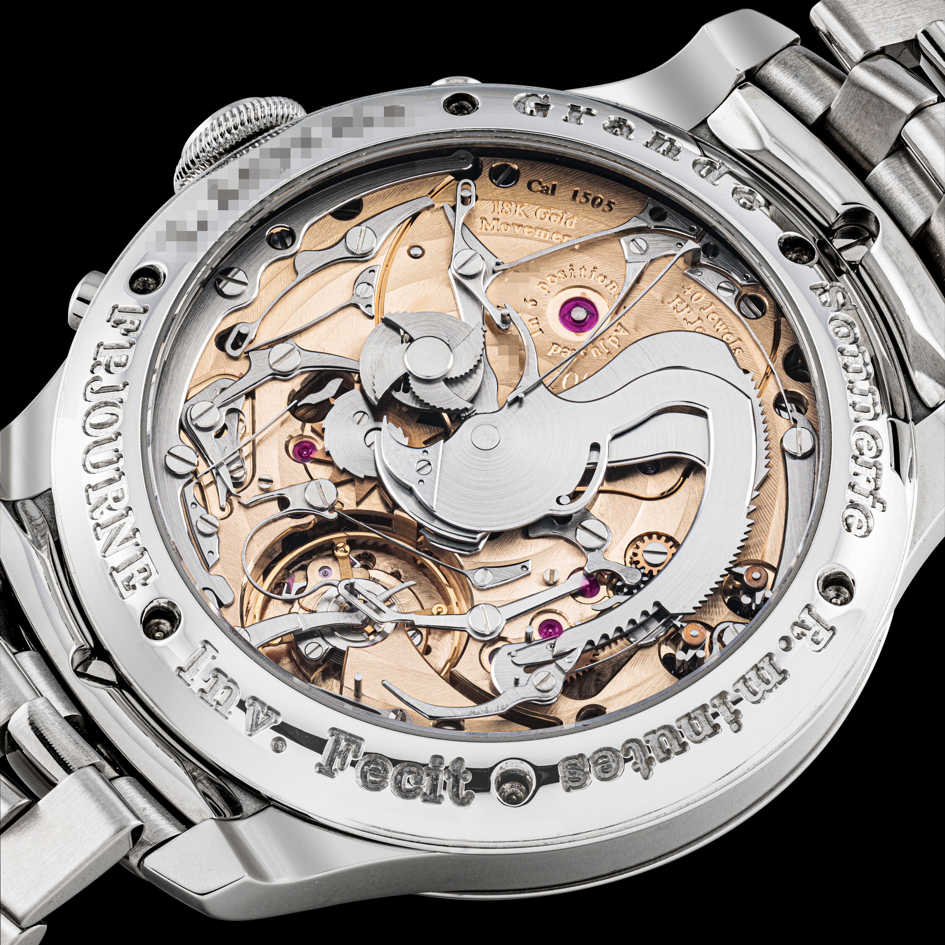 F.P. JOURNE. AN IMPORTANT AND VERY RARE STAINLESS STEEL GRANDE AND PETITE SONNERIE MINUTE REPEATING WRISTWATCH POWER RESERVE AND BRACELET SONNERIE SOUVERAINE MODEL CIRCA 2007 Christie s