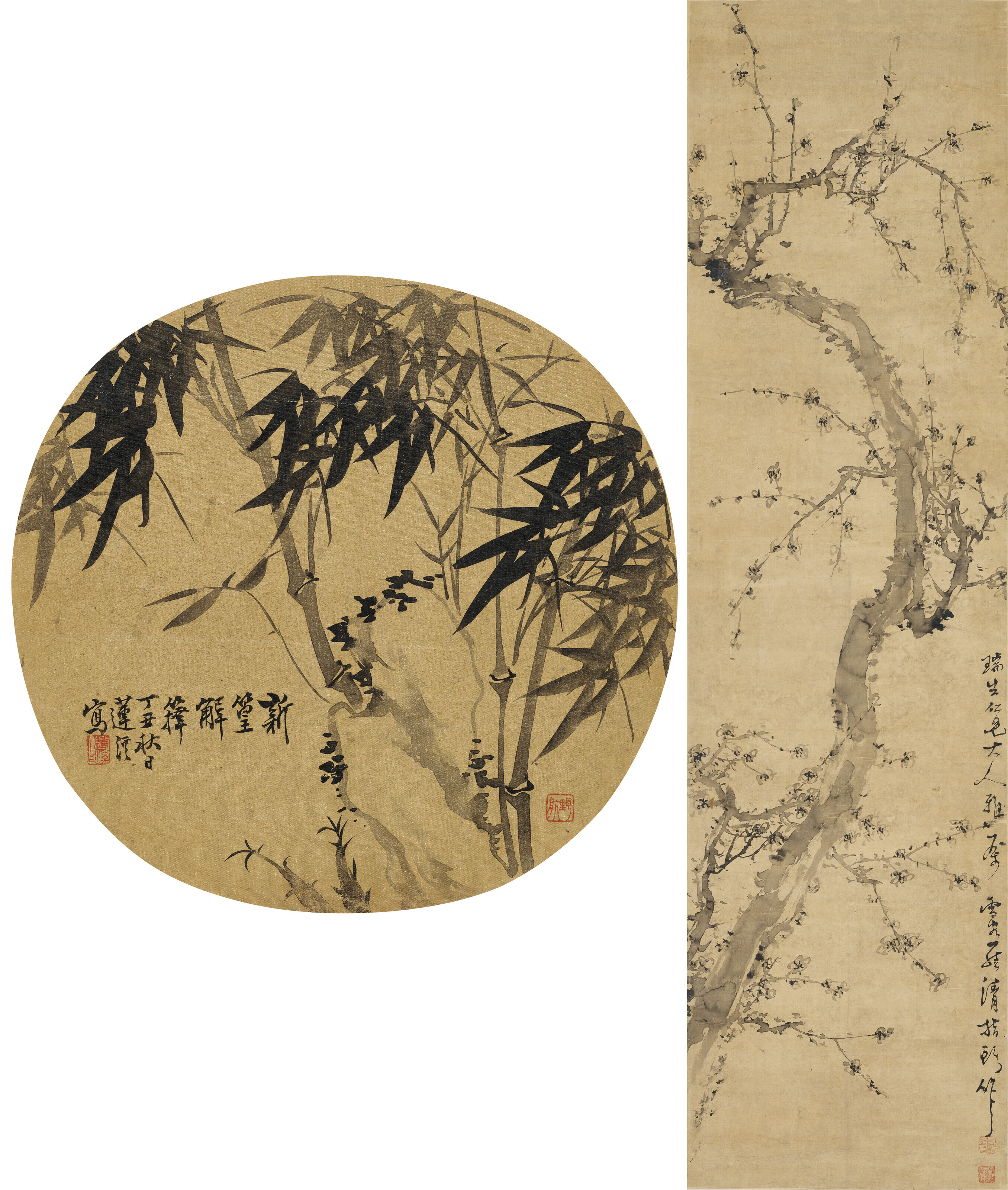 【真作】掛軸　詩と墨の調和　自由詩書　墨の余韻漂う一幅　現代詩書　S133 LIN SANZHI (1898-1989), Calligraphy in Cursive Script