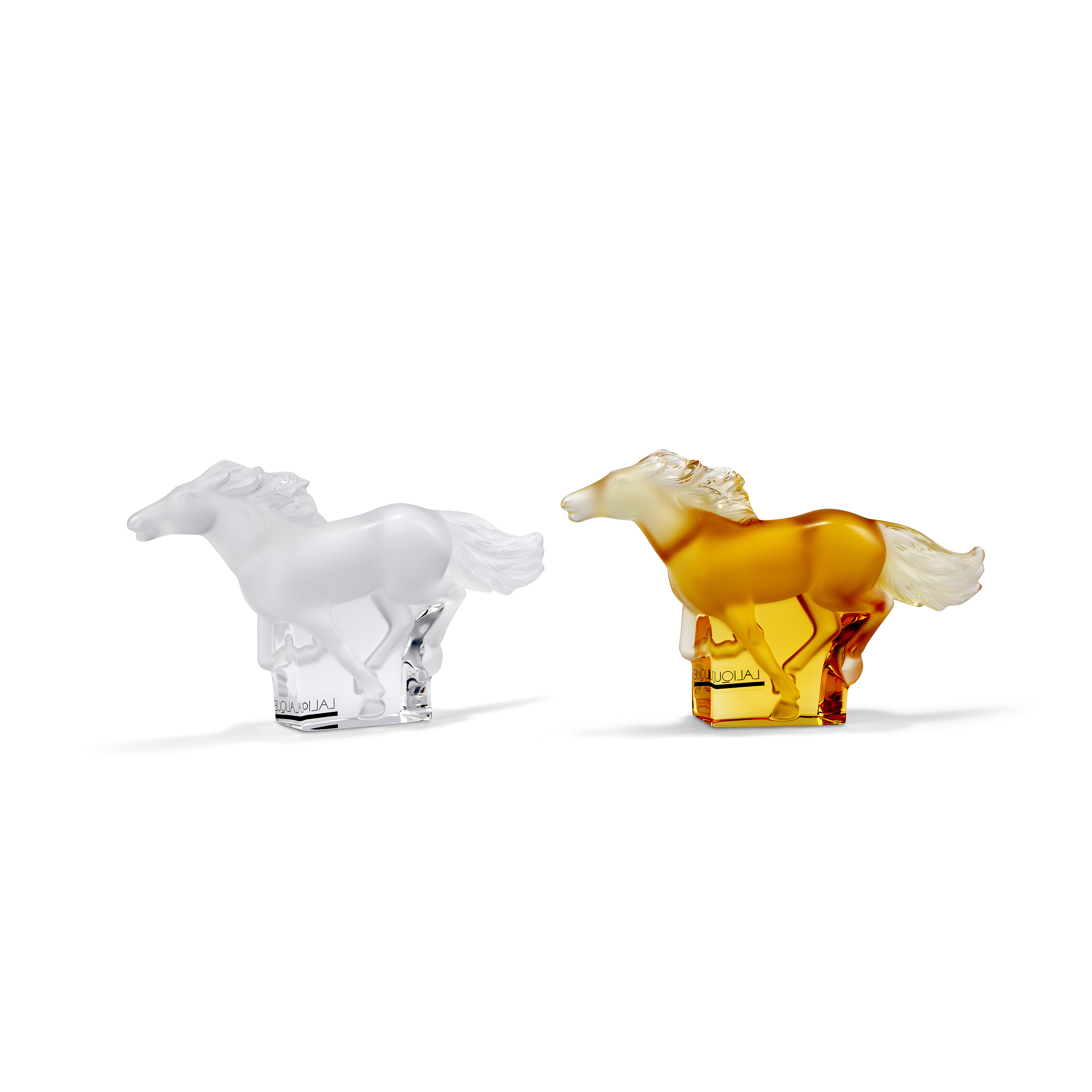 TWO LALIQUE 'KAZAK' HORSE CRYSTAL SCULPTURE, | Christie's
