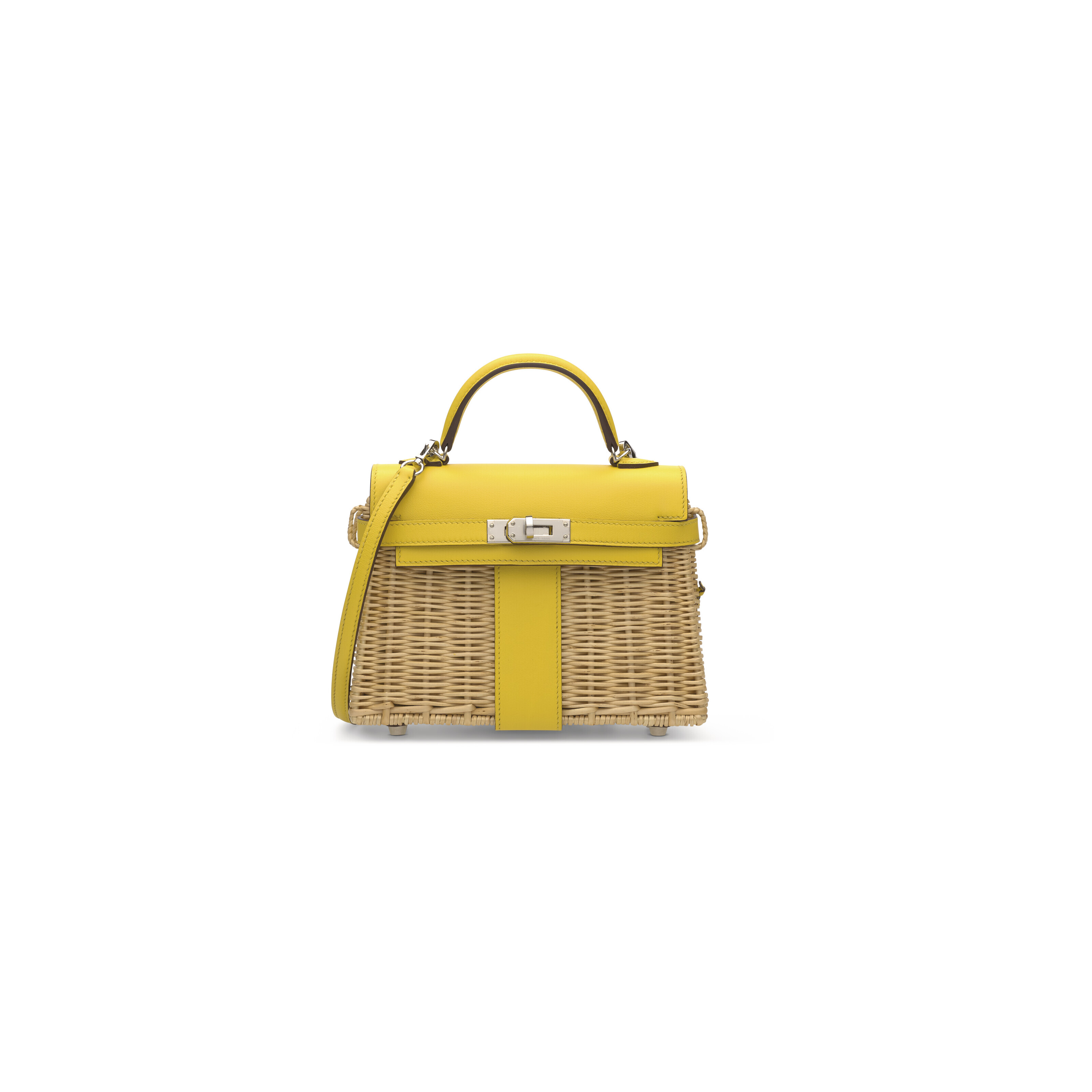 A LIMITED EDITION JAUNE DE NAPLES SWIFT LEATHER & OSIER MINI