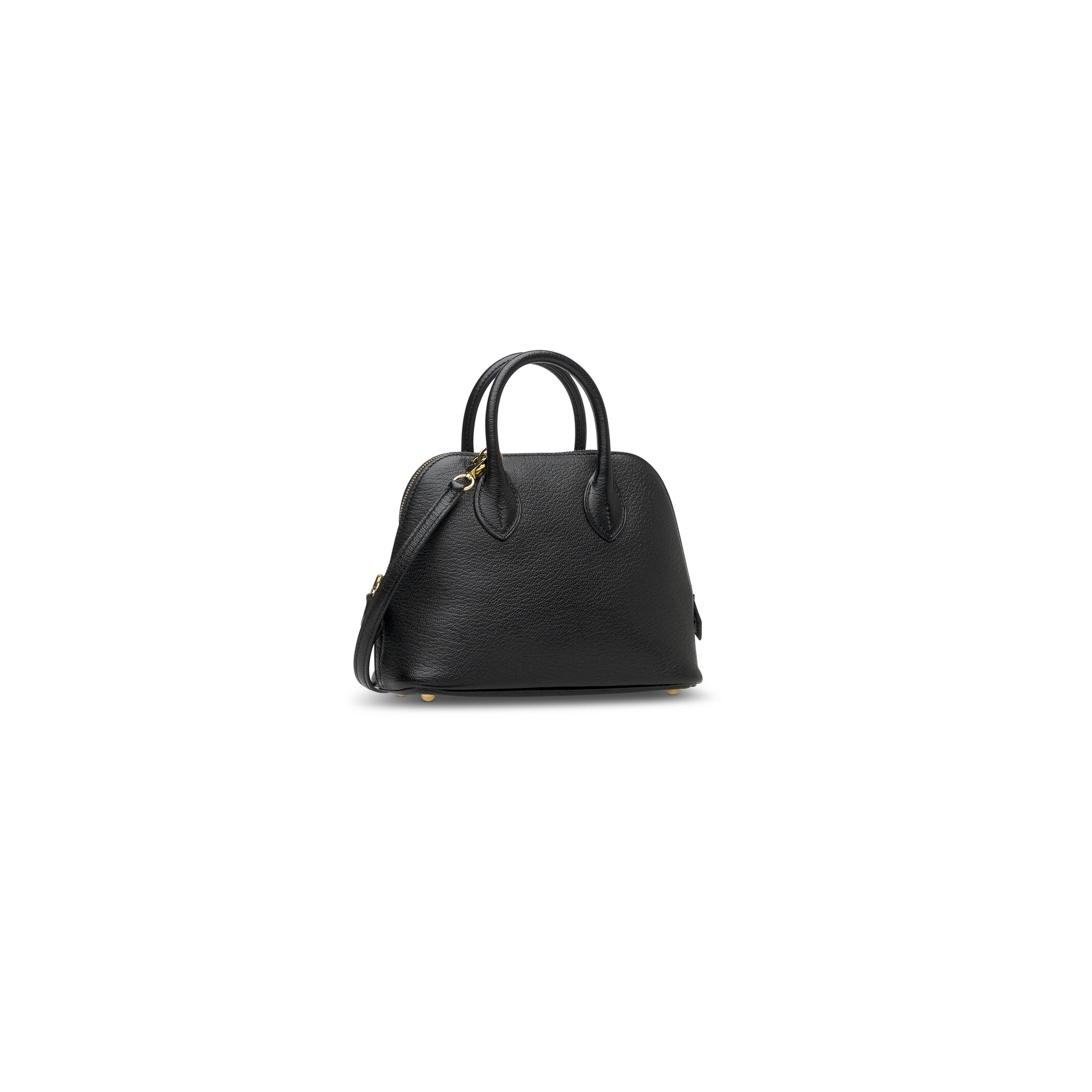 A BLACK CHEVRE LEATHER MINI BOLIDE 1923 WITH GOLD HARDWARE HERMES 2017 Christie s