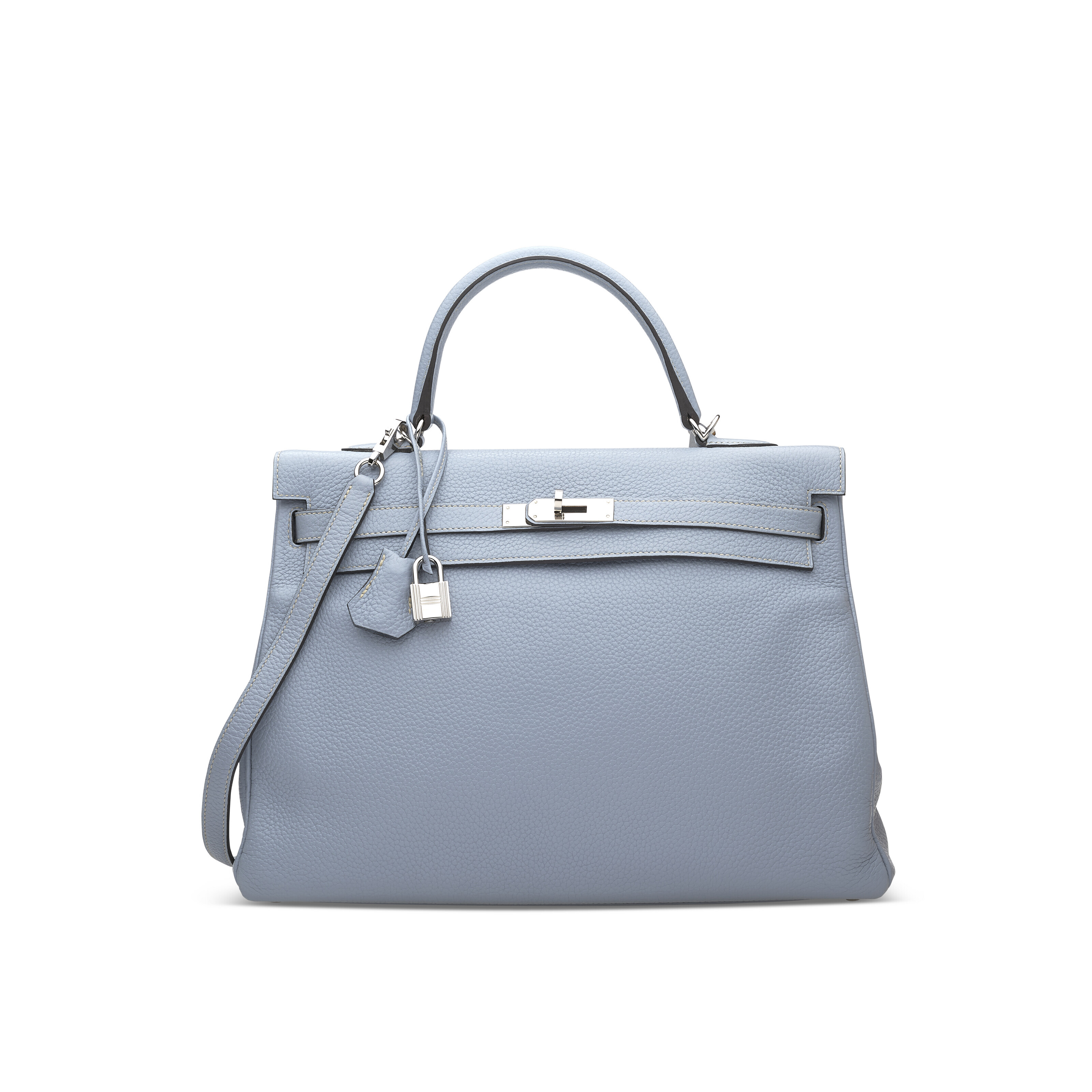 A BLEU LIN CLÉMENCE RETOURNÉ KELLY 35 WITH PALLADIUM HARDWARE