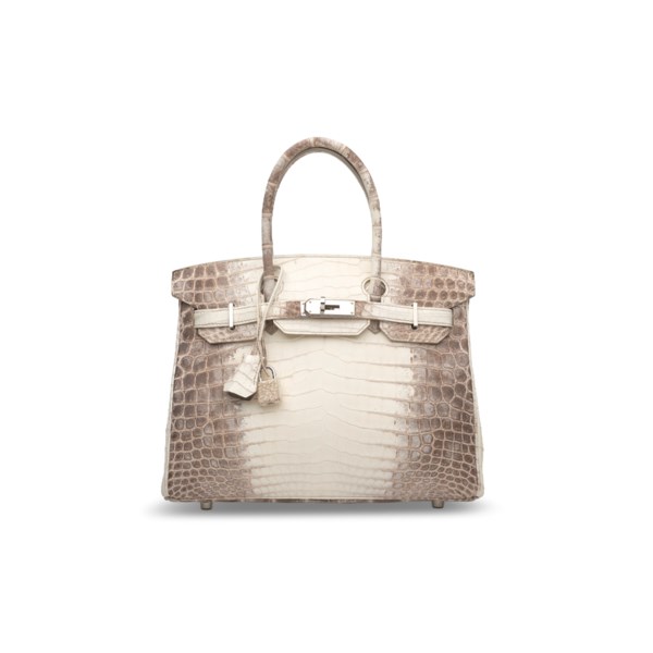 A MATTE WHITE HIMALAYA CROCODILE CITY STEAMER PM WITH SILVER HARDWARE, LOUIS  VUITTON, CIRCA 2020S