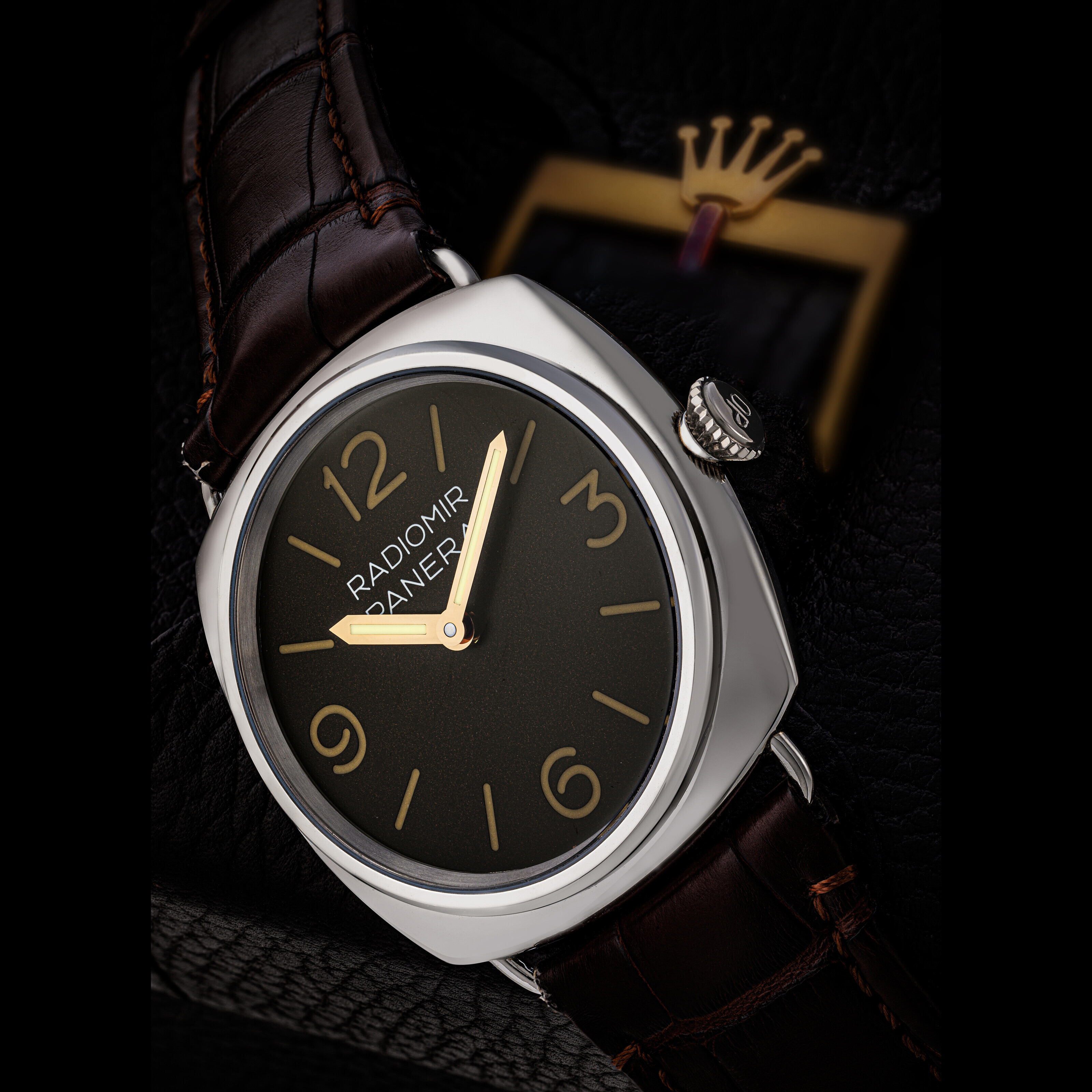 PANERAI REF. PAM021 LEGENDARY LIMITED EDITION OF 60 PIECES PLATINIUM WRISTWATCH WITH ROLEX BASED MOVEMENT