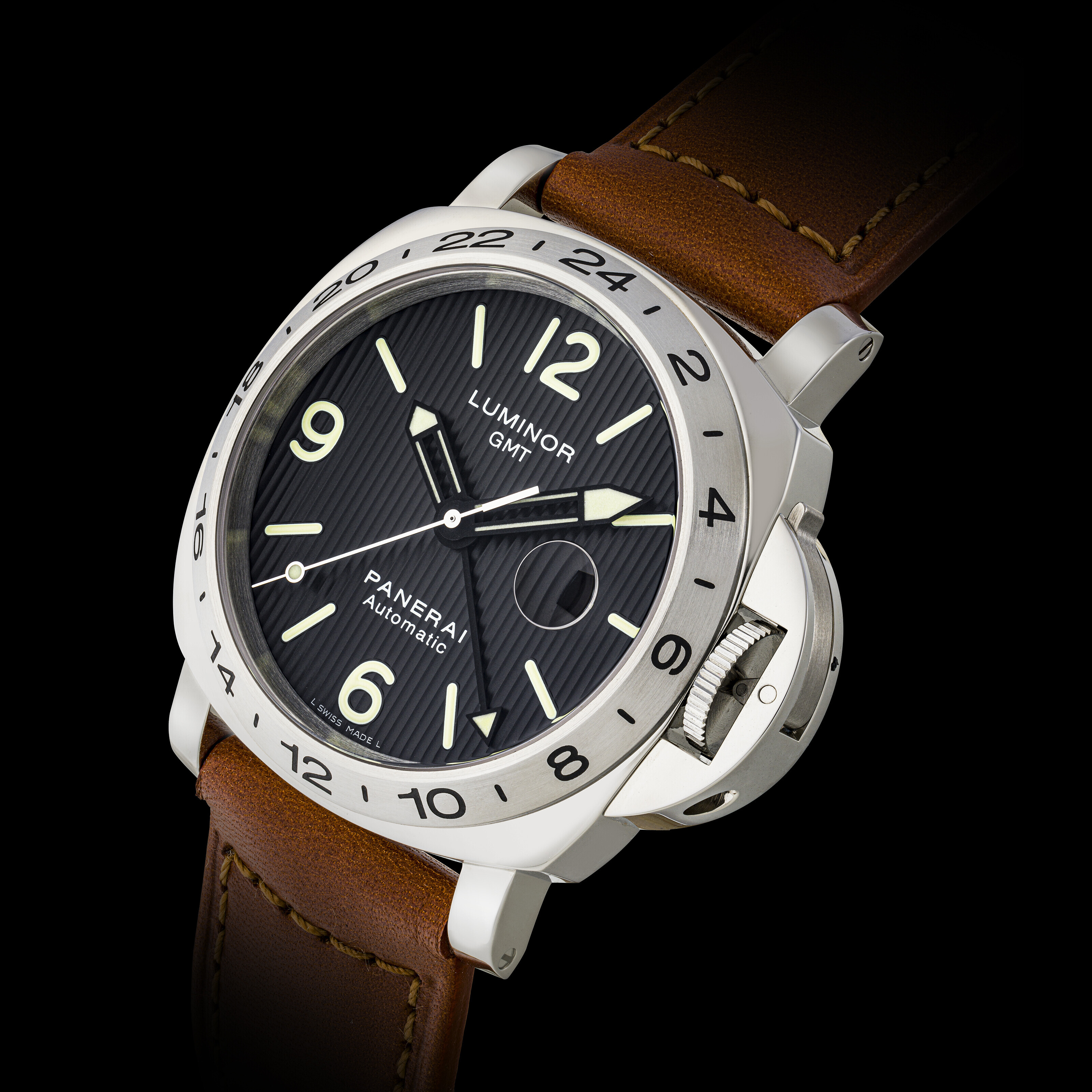 PANERAI REF. PAM00774 STAINLESS STEEL LUMINOR BASE LOGO In unworn condition certificate and box Christie s