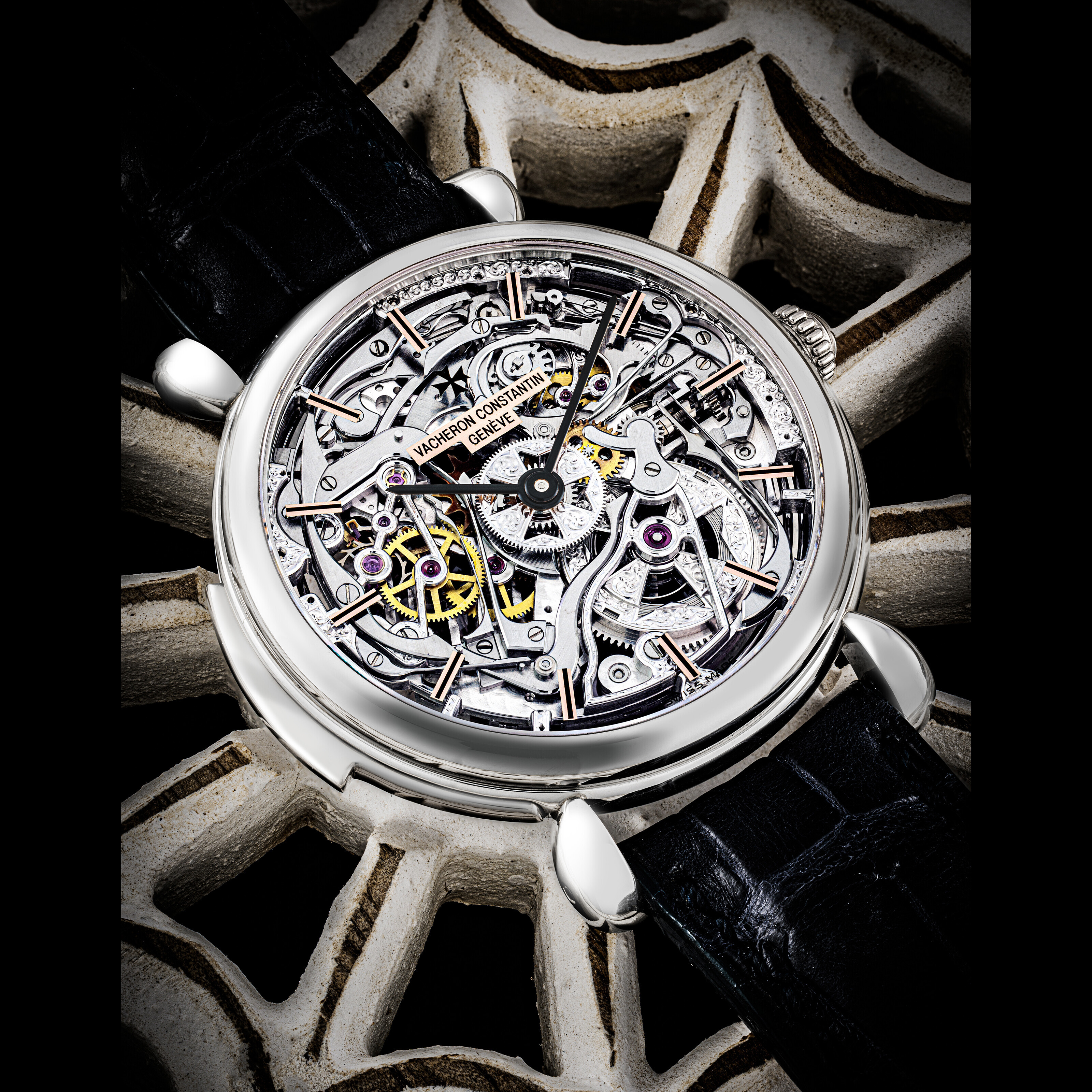 Vacheron Constantin. An extremely rare and exceptional limited-edition platinum skeletonised minute-repeating wristwatch. Ref. 30030\000P, circa 2006. Estimate: HK$1,000,000-2,000,000. Offered in The Champion Collection Part III: The Artistry of Complications on 24 May at Christie&rsquo;s in Hong Kong