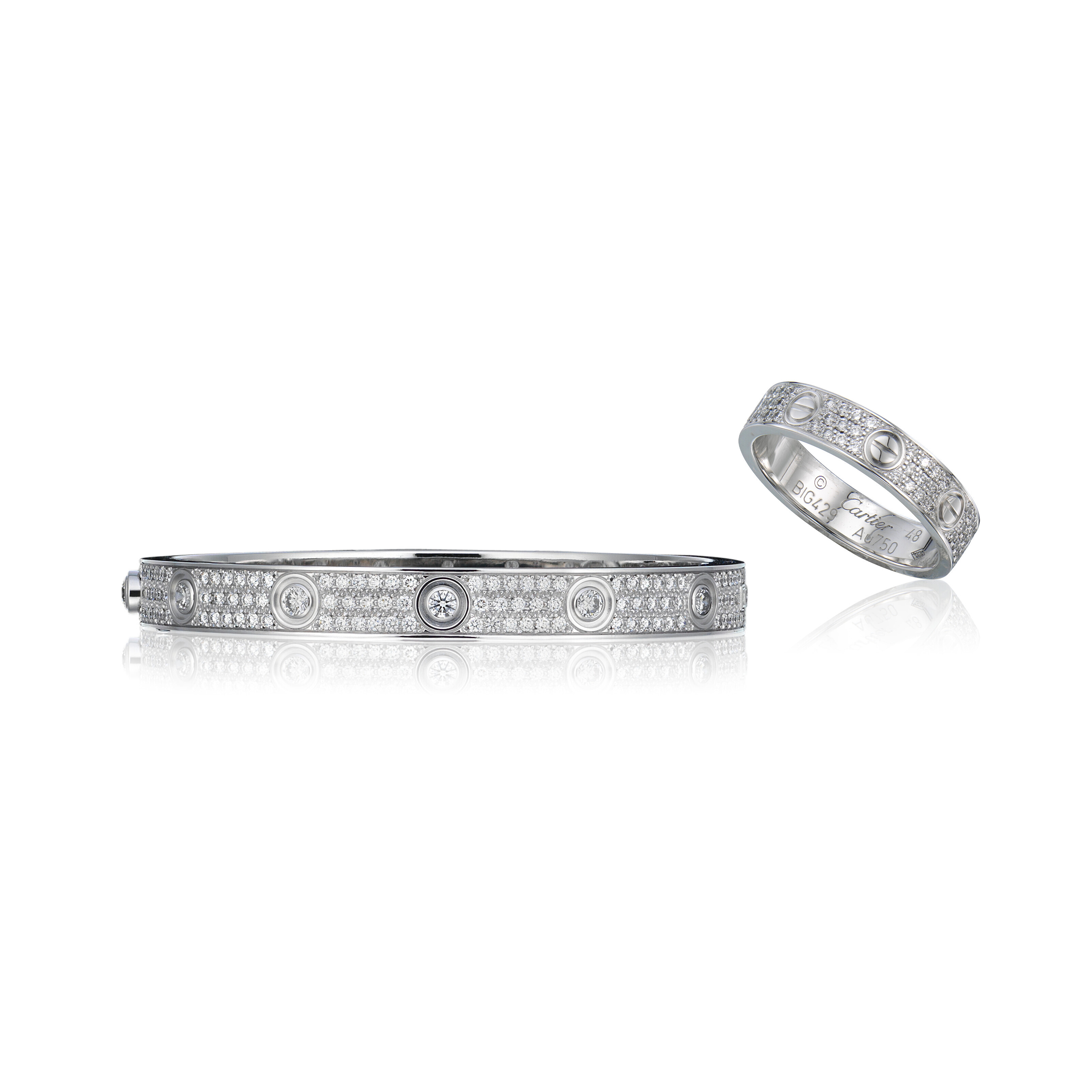 Cartier bracelet and ring set hotsell
