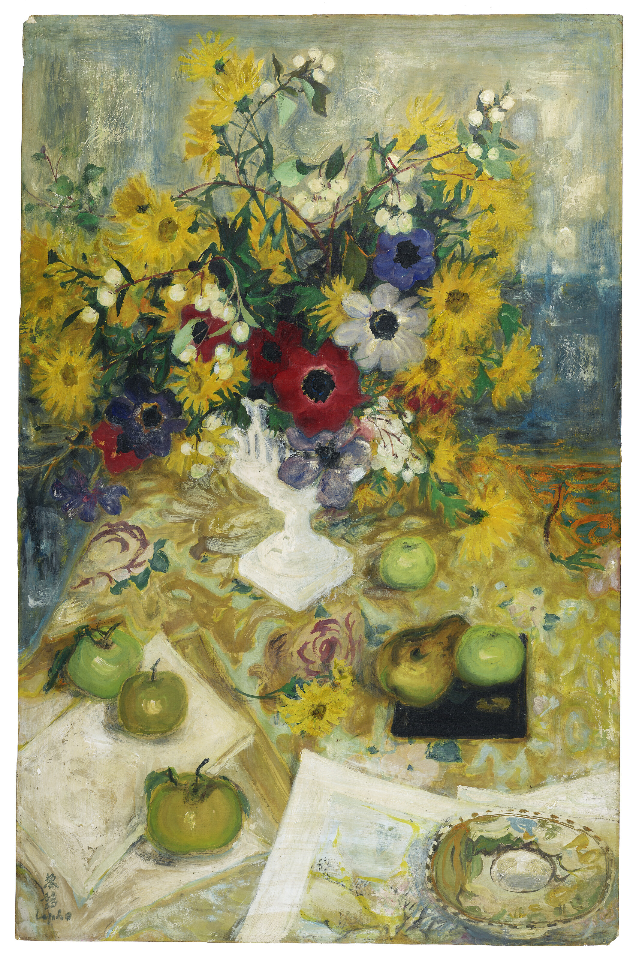 Catalog image of Nature morte aux fleurs et pommes (Still life with flowers and apples)
