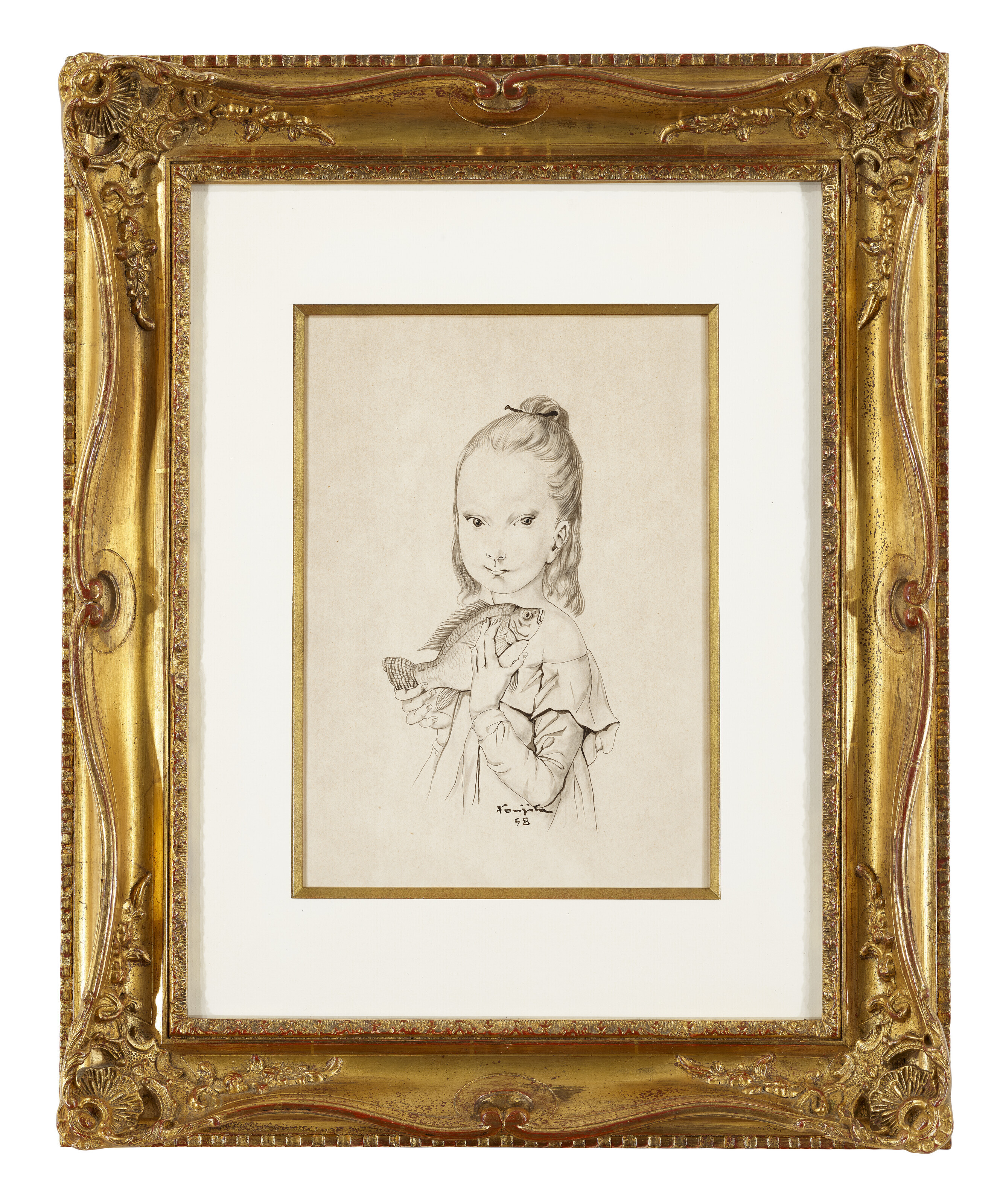 藤田嗣治（1886-1968）, 小女孩与鱼| Christie's