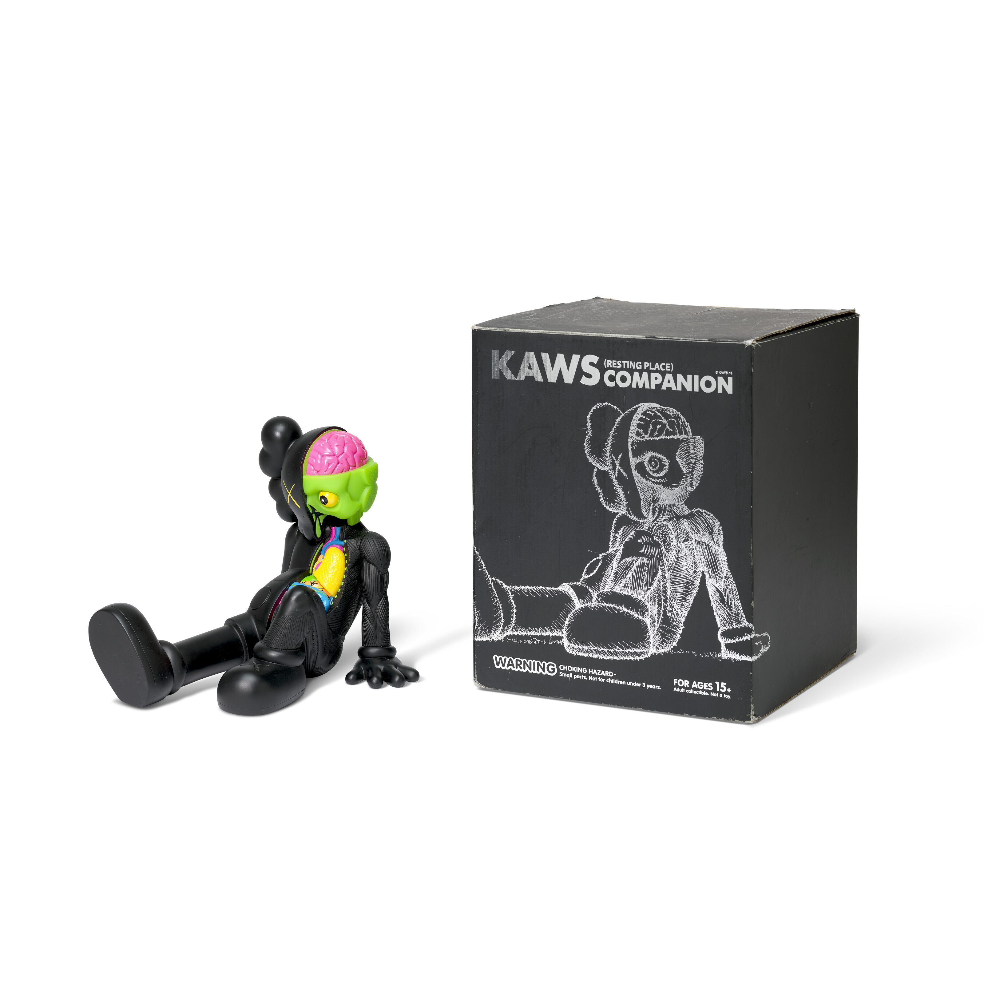 KAWS (B. 1974), Companion (Resting Place) (Red; Black; & Grey 