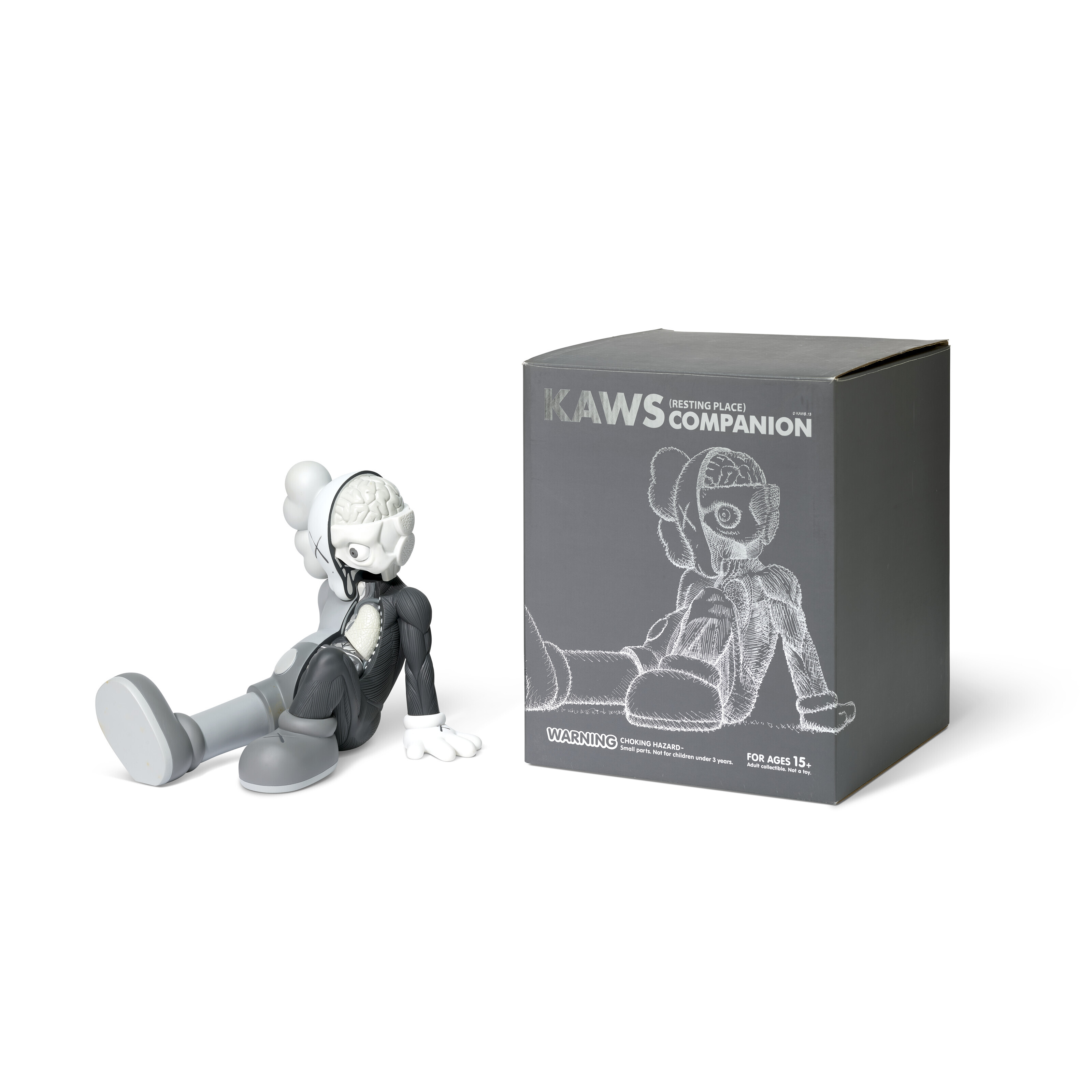 KAWS (B. 1974), Companion (Resting Place) (Red; Black; & Grey
